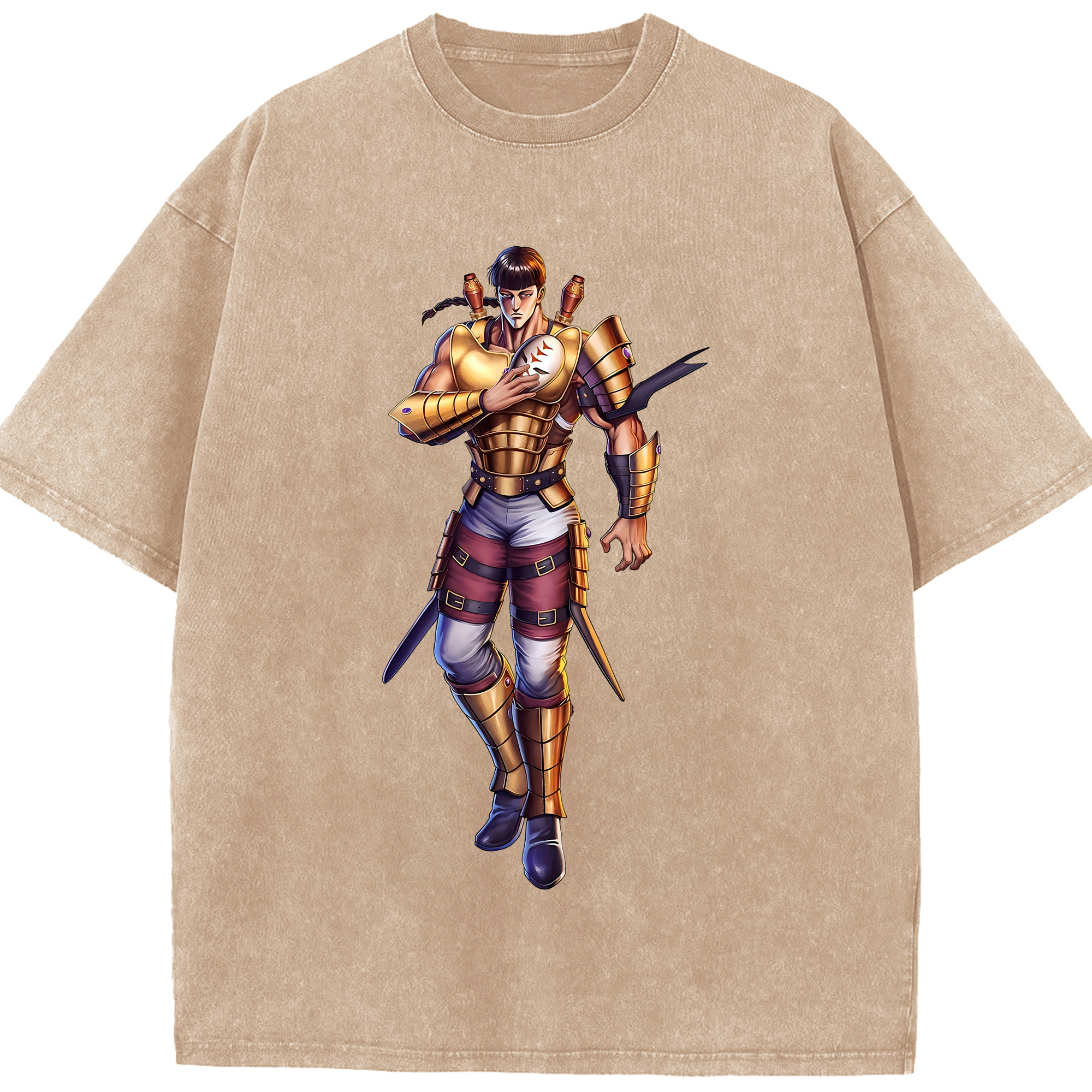 （画像用） 北斗の拳 Fist of the North Star 綿100% ヴィンテージ風 半袖Tシャツ（フロントプリント）