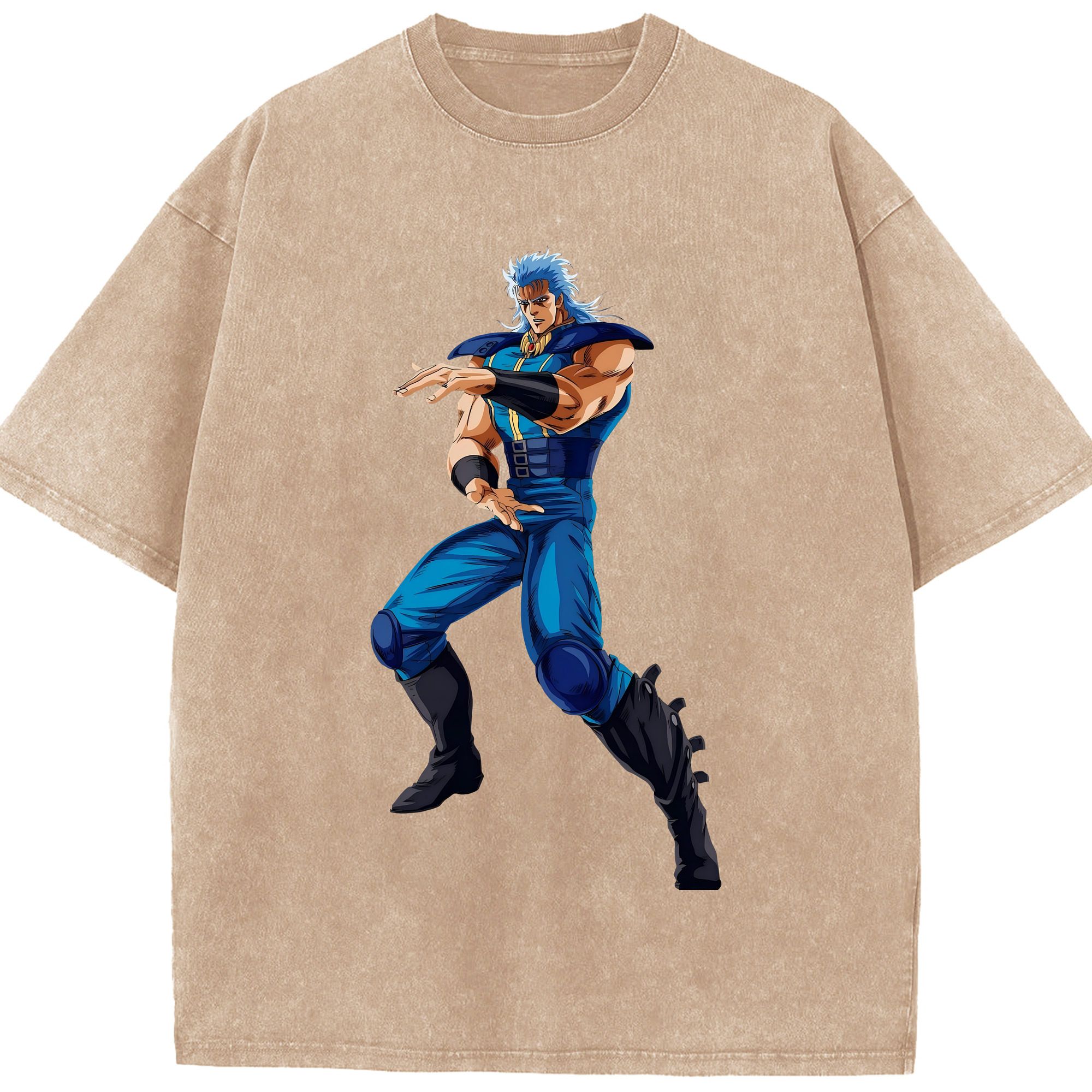 （画像用） 北斗の拳 Fist of the North Star 綿100% ヴィンテージ風 半袖Tシャツ（フロントプリント）