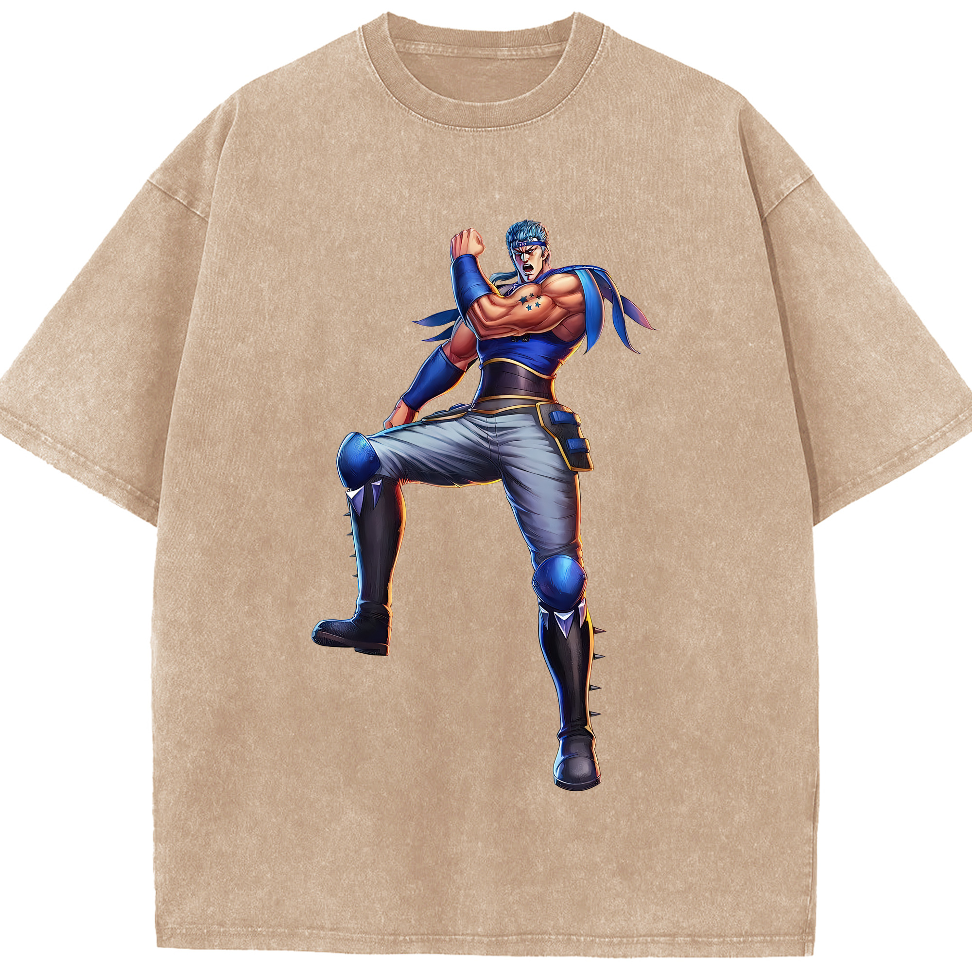 （画像用） 北斗の拳 Fist of the North Star 綿100% ヴィンテージ風 半袖Tシャツ（フロントプリント）