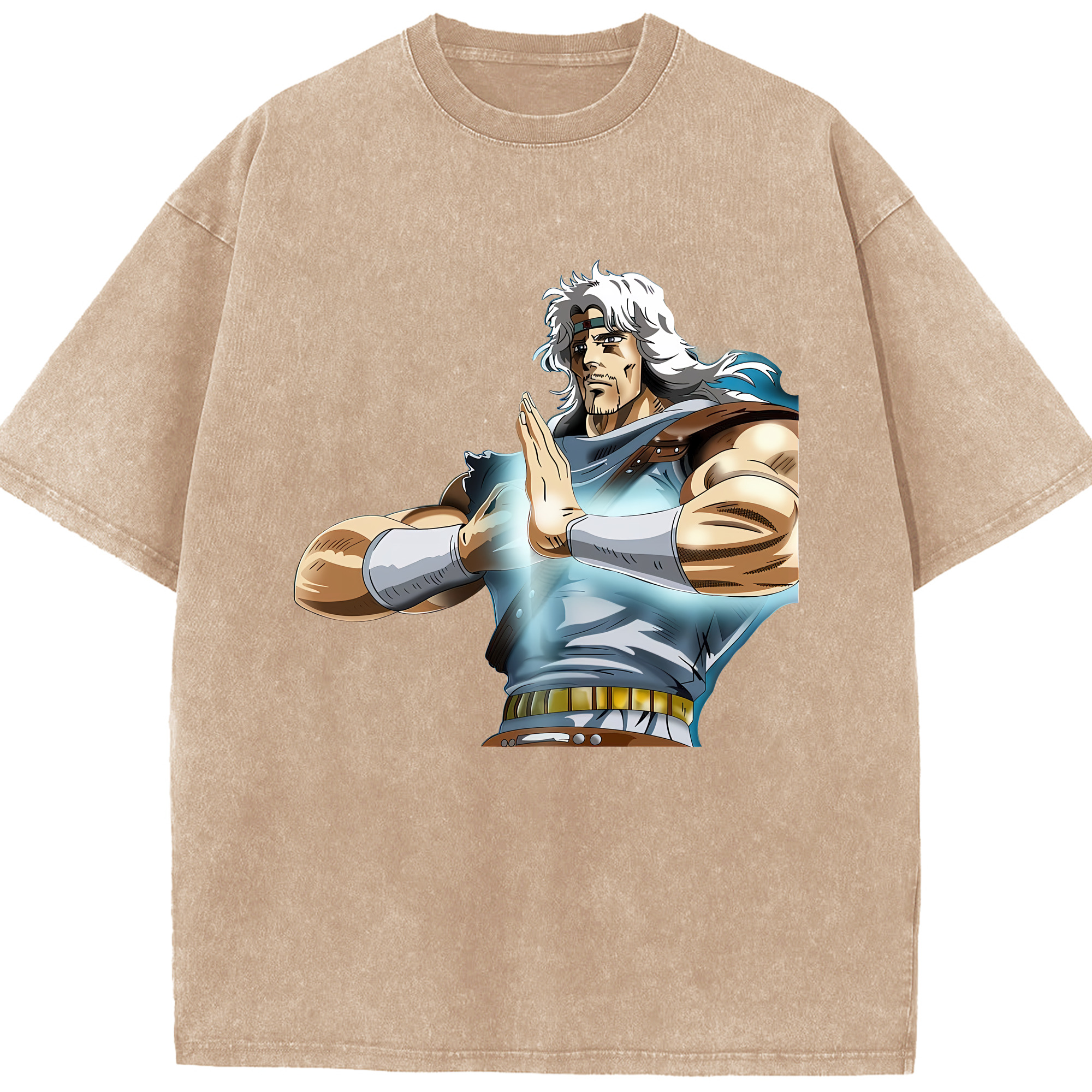 （画像用） 北斗の拳 Fist of the North Star 綿100% ヴィンテージ風 半袖Tシャツ（フロントプリント）
