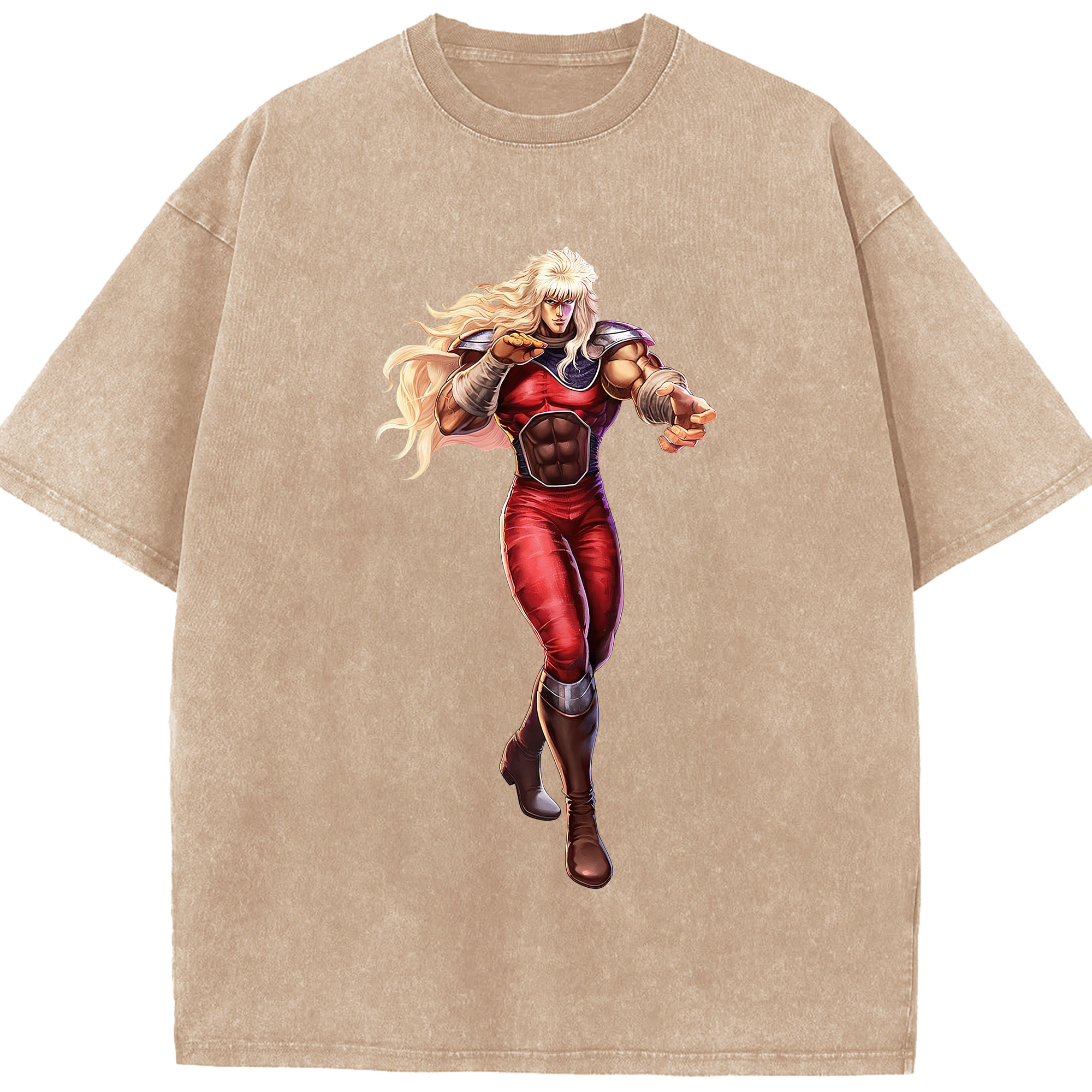 （画像用） 北斗の拳 Fist of the North Star 綿100% ヴィンテージ風 半袖Tシャツ（フロントプリント）