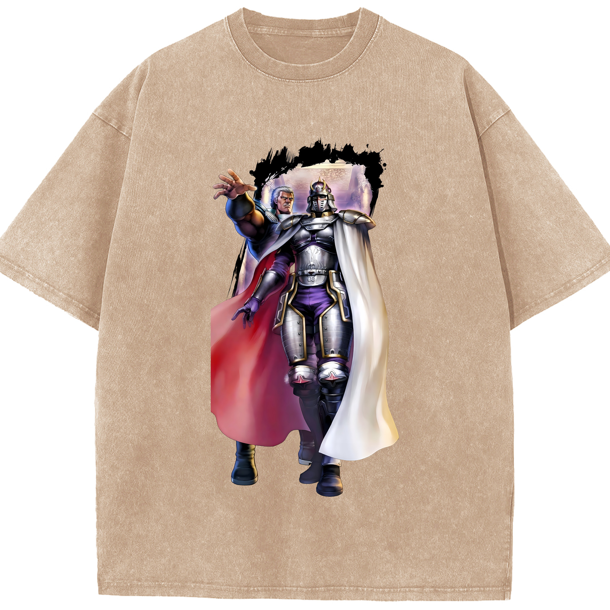 （画像用） 北斗の拳 Fist of the North Star 綿100% ヴィンテージ風 半袖Tシャツ（フロントプリント）