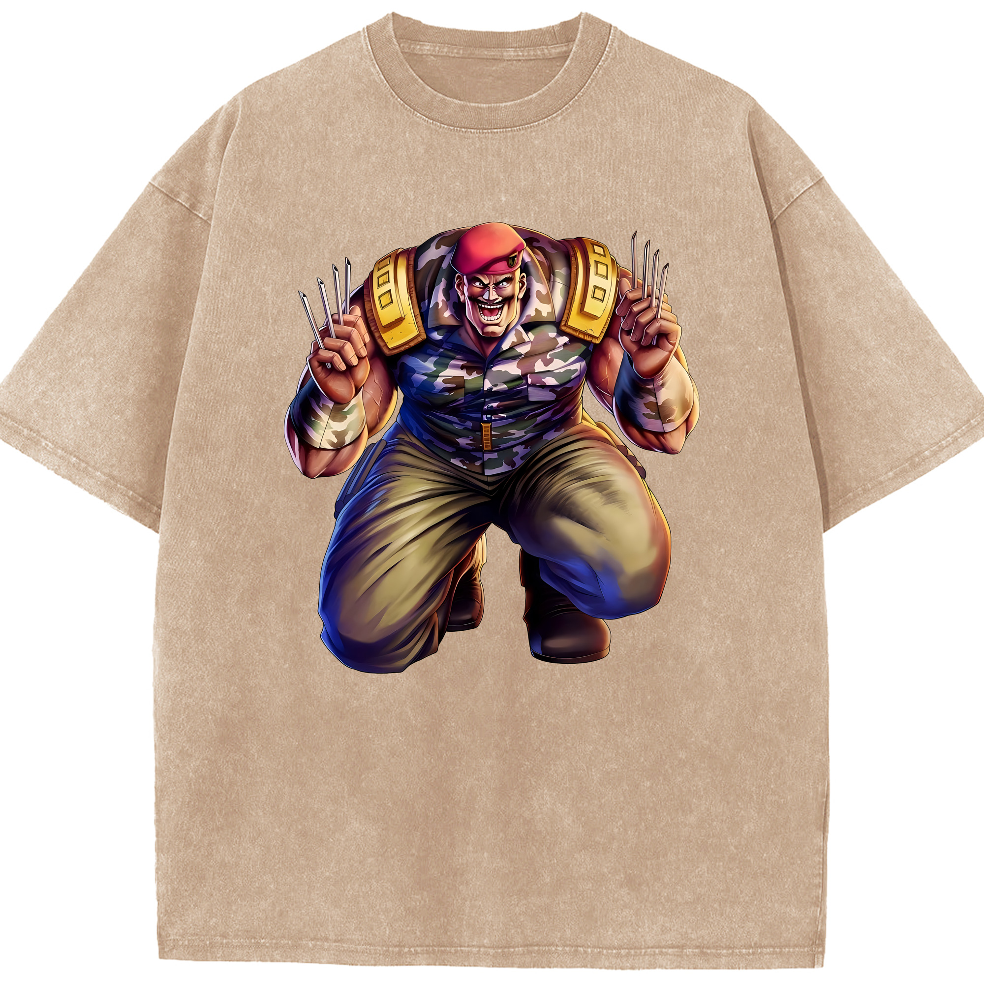 （画像用） 北斗の拳 Fist of the North Star 綿100% ヴィンテージ風 半袖Tシャツ（フロントプリント）