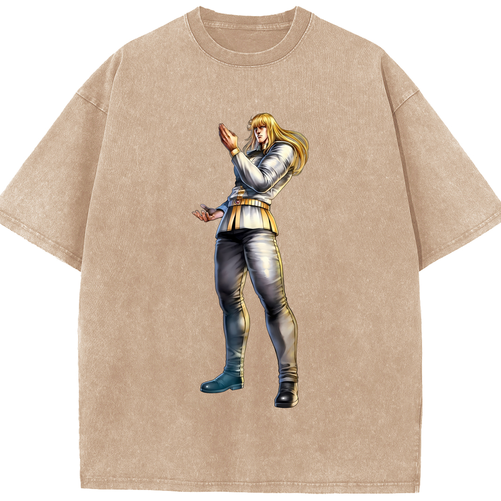 （画像用） 北斗の拳 Fist of the North Star 綿100% ヴィンテージ風 半袖Tシャツ（フロントプリント）