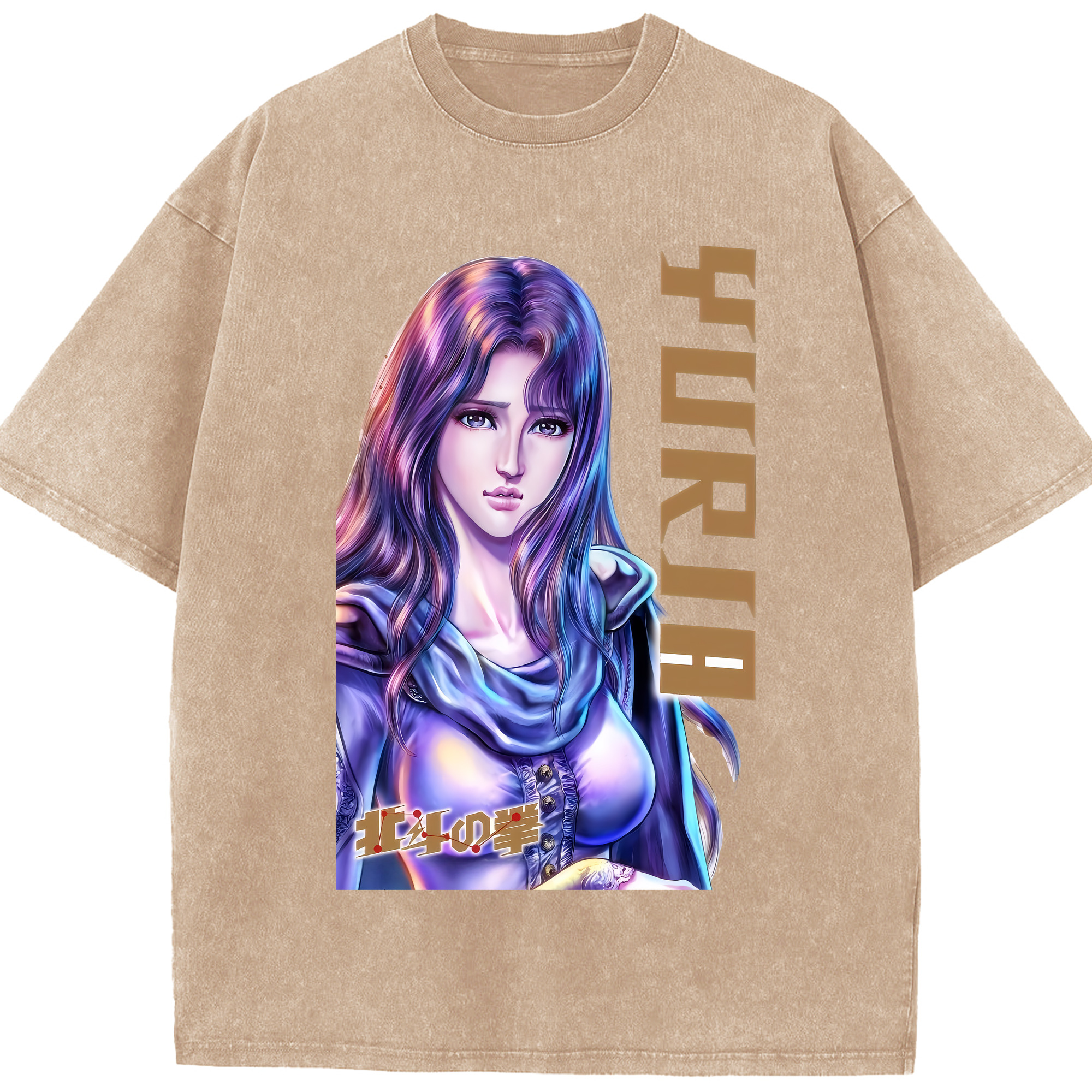 （画像用） 北斗の拳 Fist of the North Star 綿100% ヴィンテージ風 半袖Tシャツ（フロントプリント）