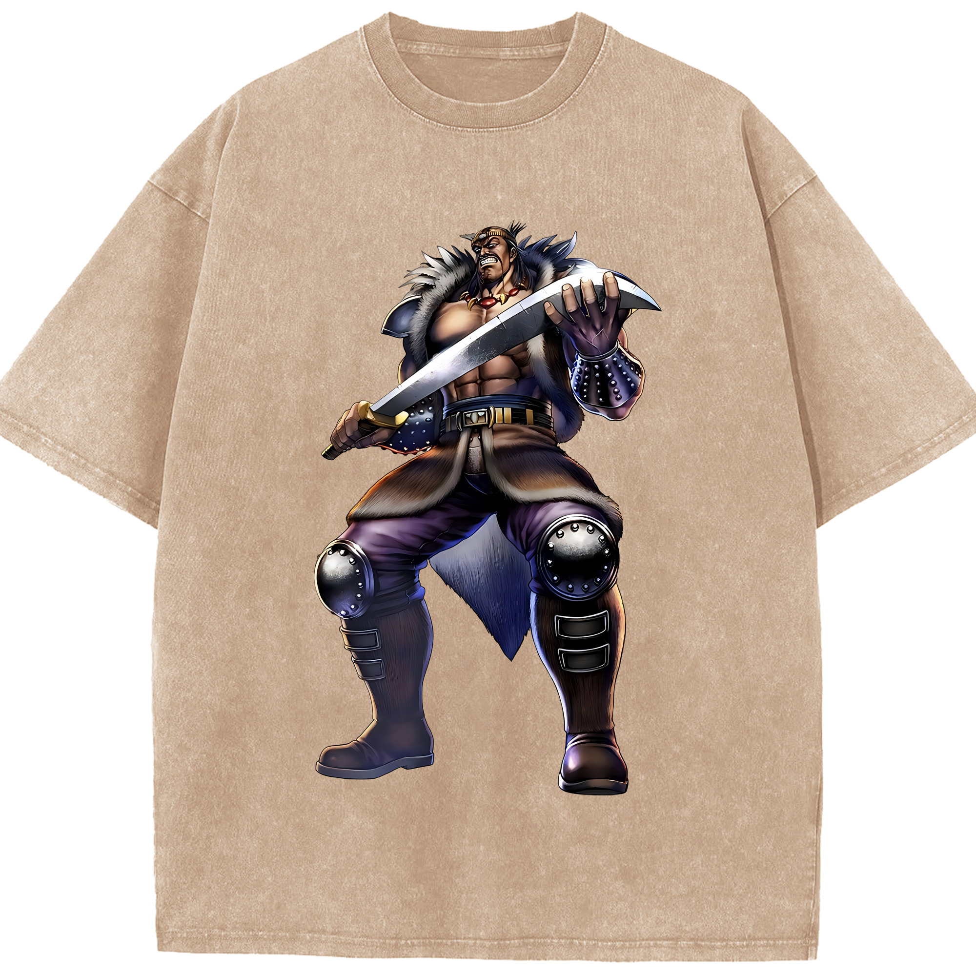 （画像用） 北斗の拳 Fist of the North Star 綿100% ヴィンテージ風 半袖Tシャツ（フロントプリント）