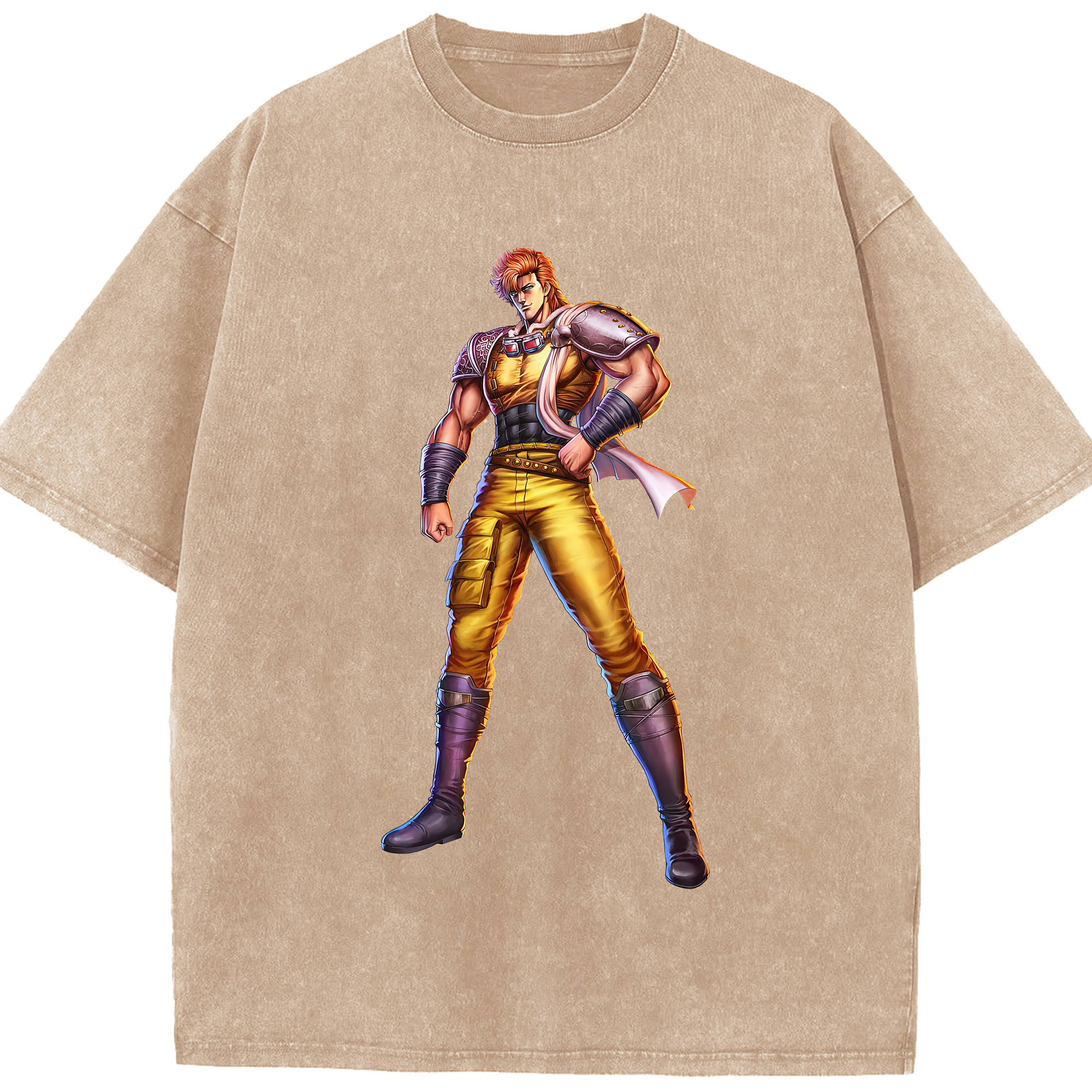（画像用） 北斗の拳 Fist of the North Star 綿100% ヴィンテージ風 半袖Tシャツ（フロントプリント）