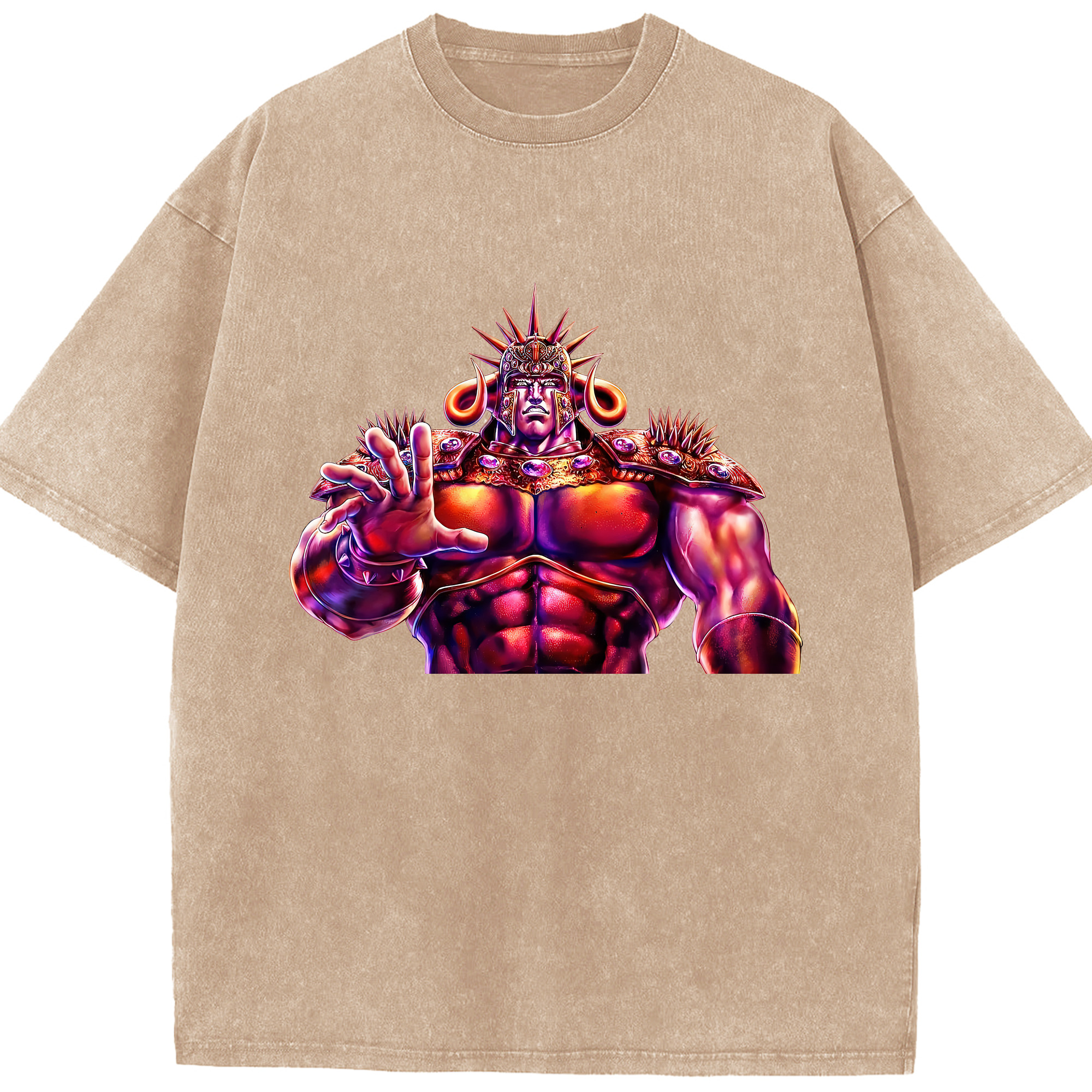 （画像用） 北斗の拳 Fist of the North Star 綿100% ヴィンテージ風 半袖Tシャツ（フロントプリント）