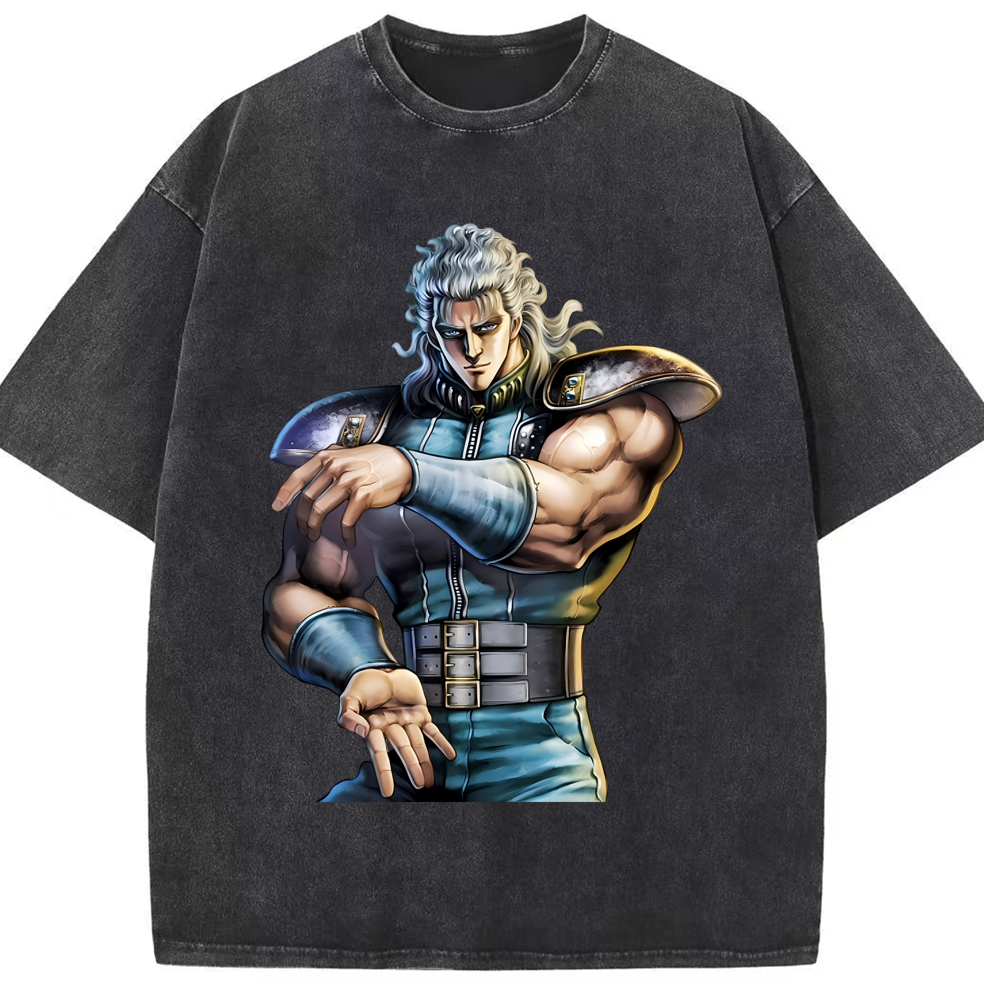 （画像用） 北斗の拳 Fist of the North Star 綿100% ヴィンテージ風 半袖Tシャツ（フロントプリント）