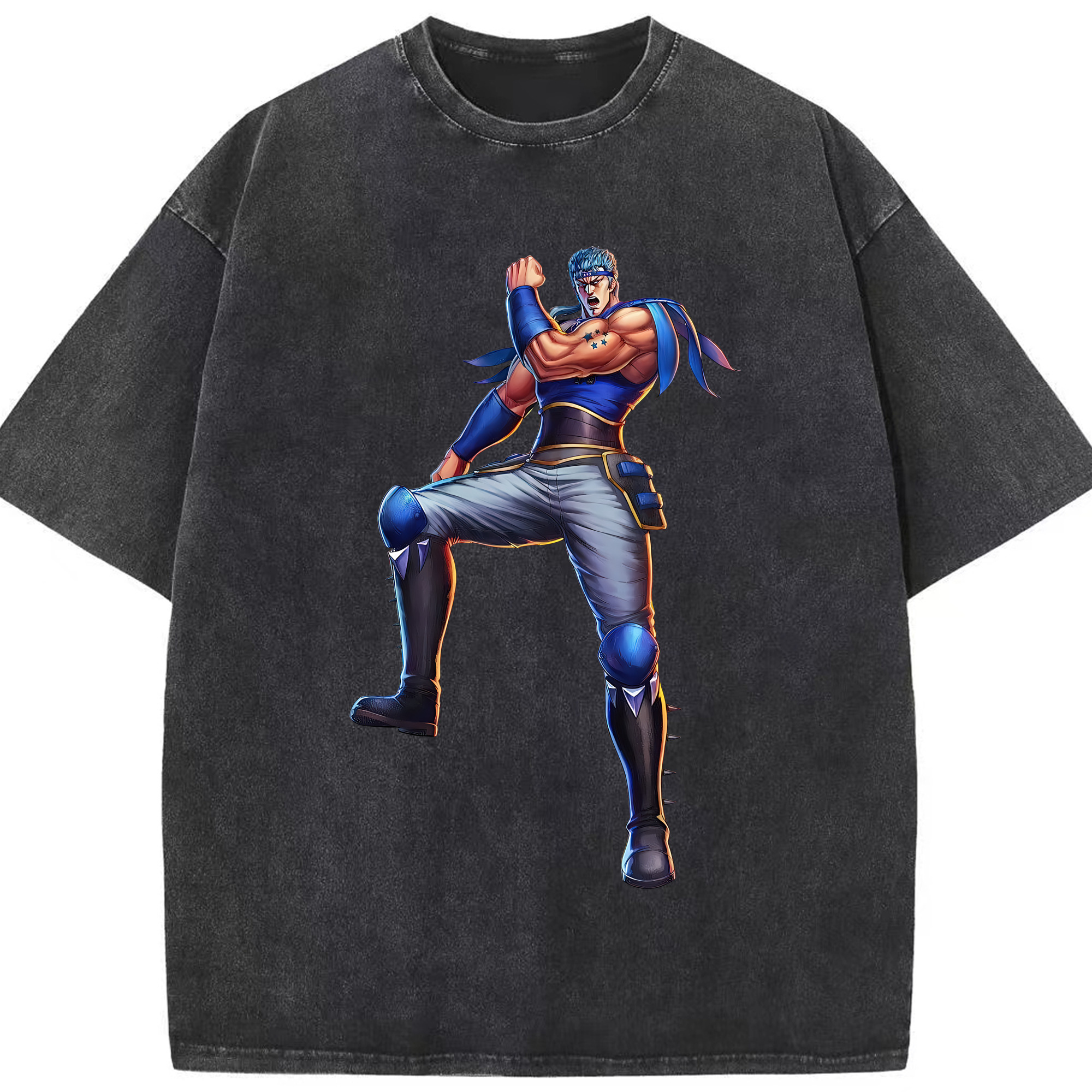 （画像用） 北斗の拳 Fist of the North Star 綿100% ヴィンテージ風 半袖Tシャツ（フロントプリント）