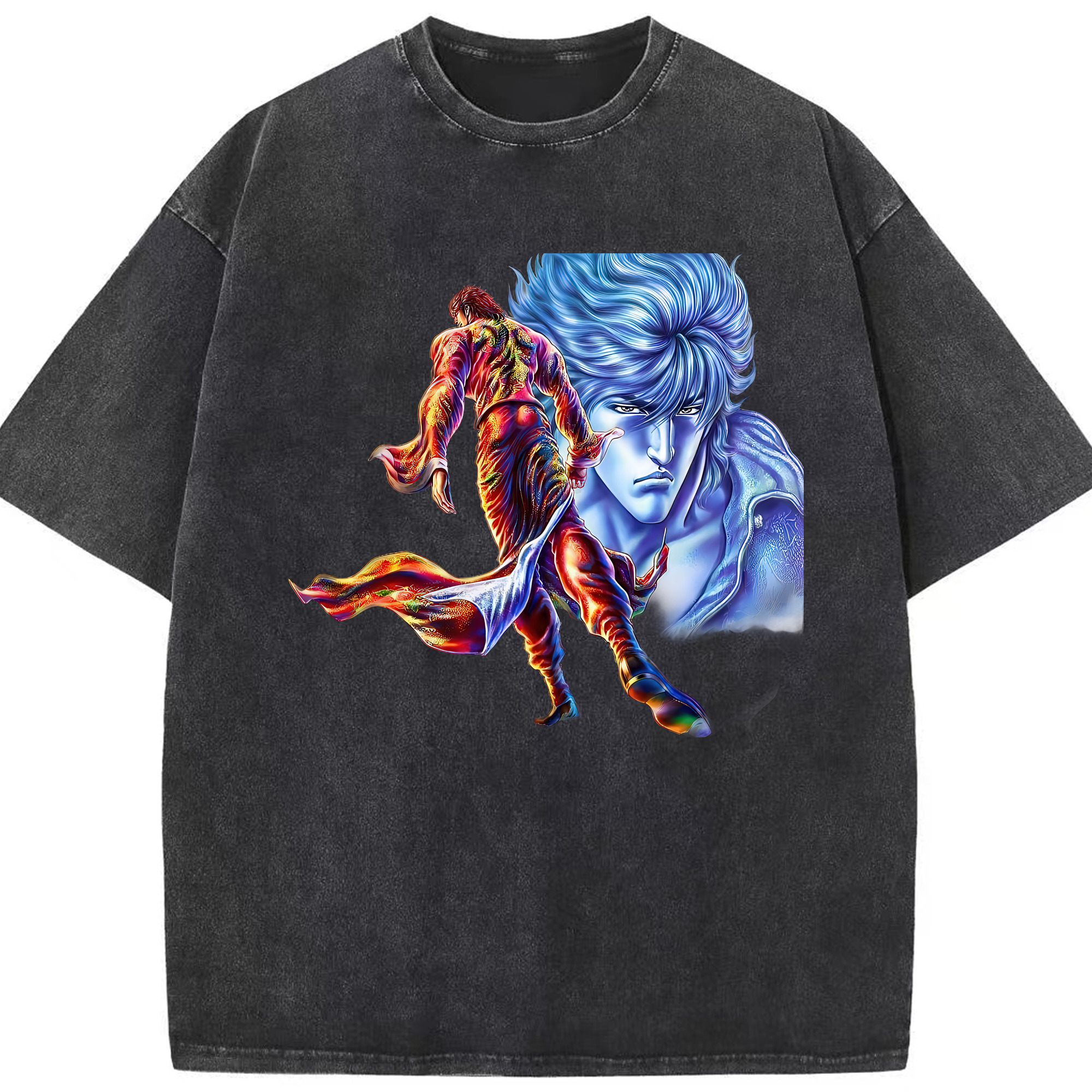 （画像用） 北斗の拳 Fist of the North Star 綿100% ヴィンテージ風 半袖Tシャツ（フロントプリント）