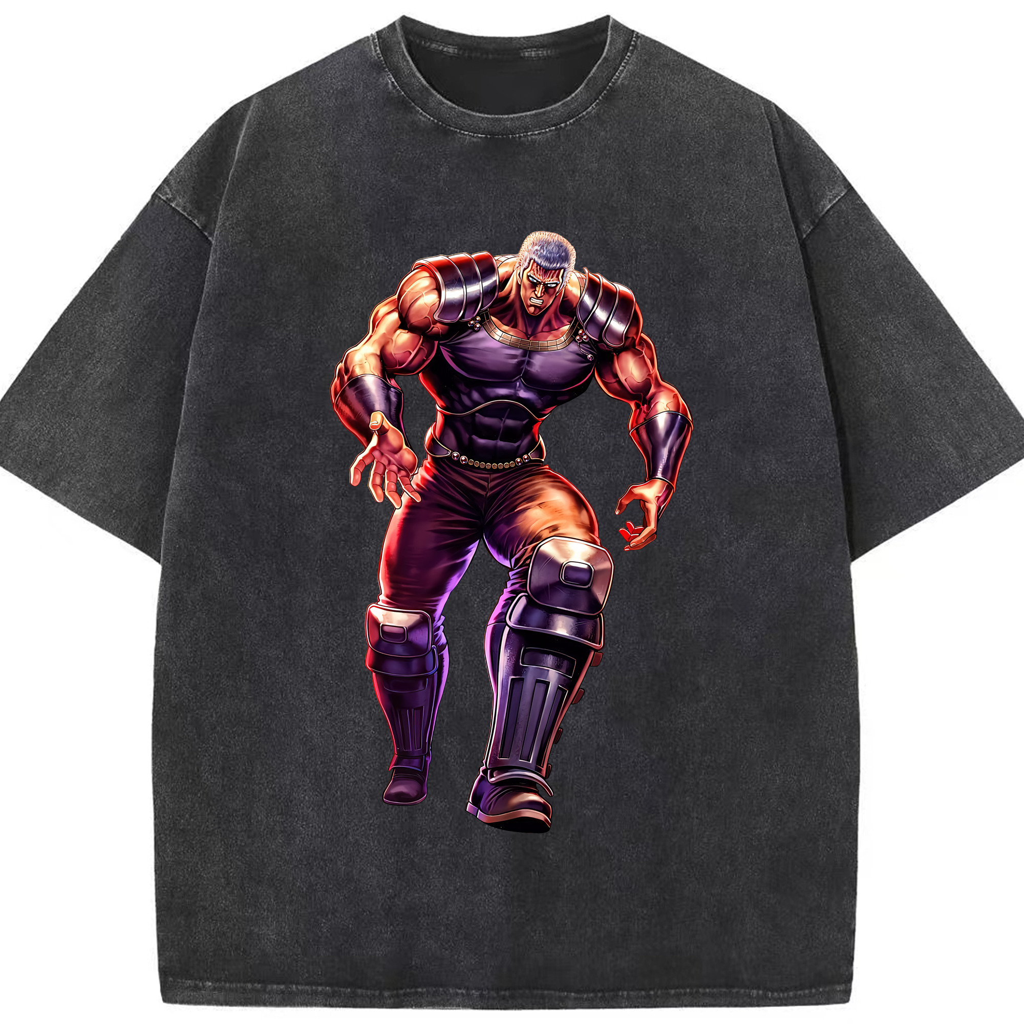 （画像用） 北斗の拳 Fist of the North Star 綿100% ヴィンテージ風 半袖Tシャツ（フロントプリント）