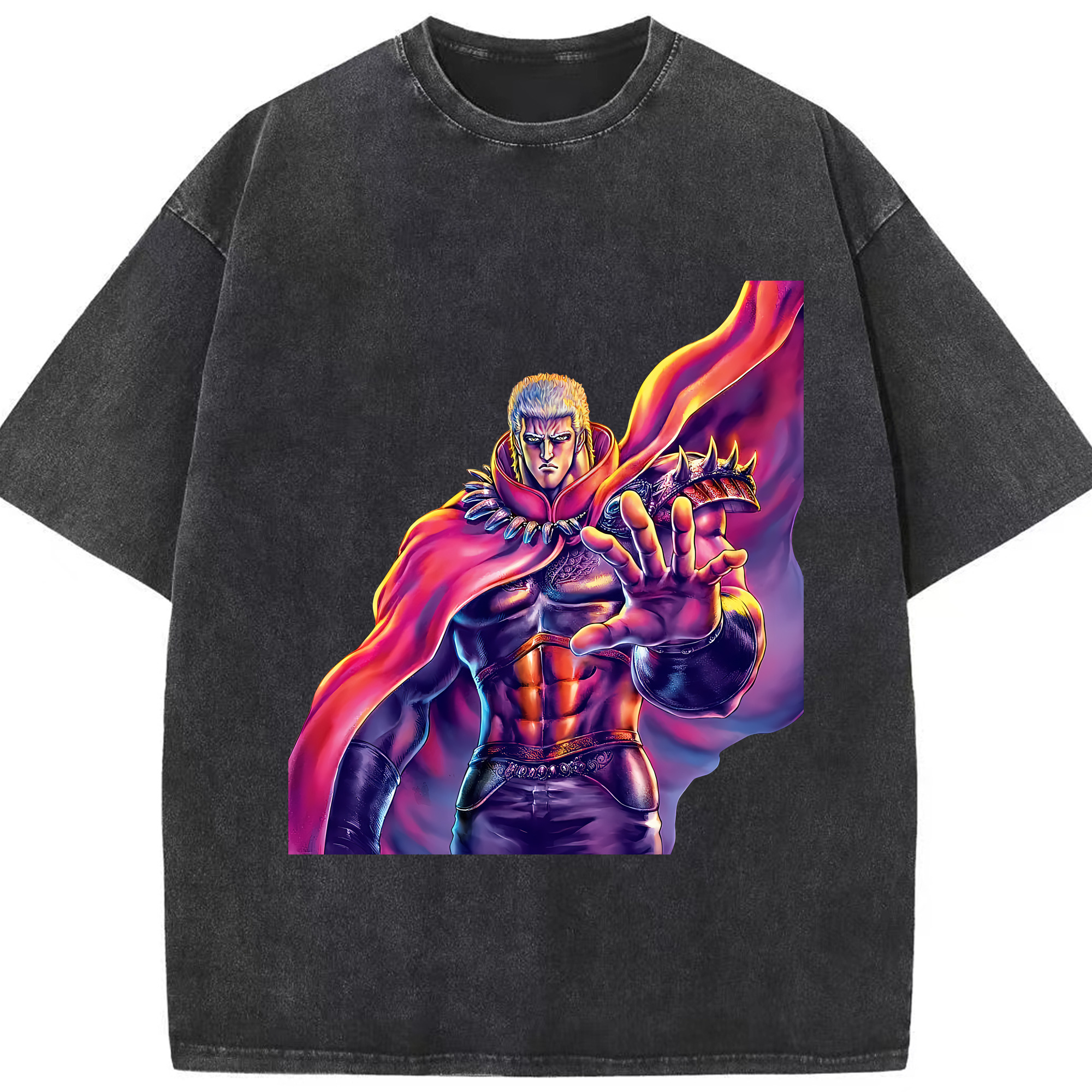 （画像用） 北斗の拳 Fist of the North Star 綿100% ヴィンテージ風 半袖Tシャツ（フロントプリント）