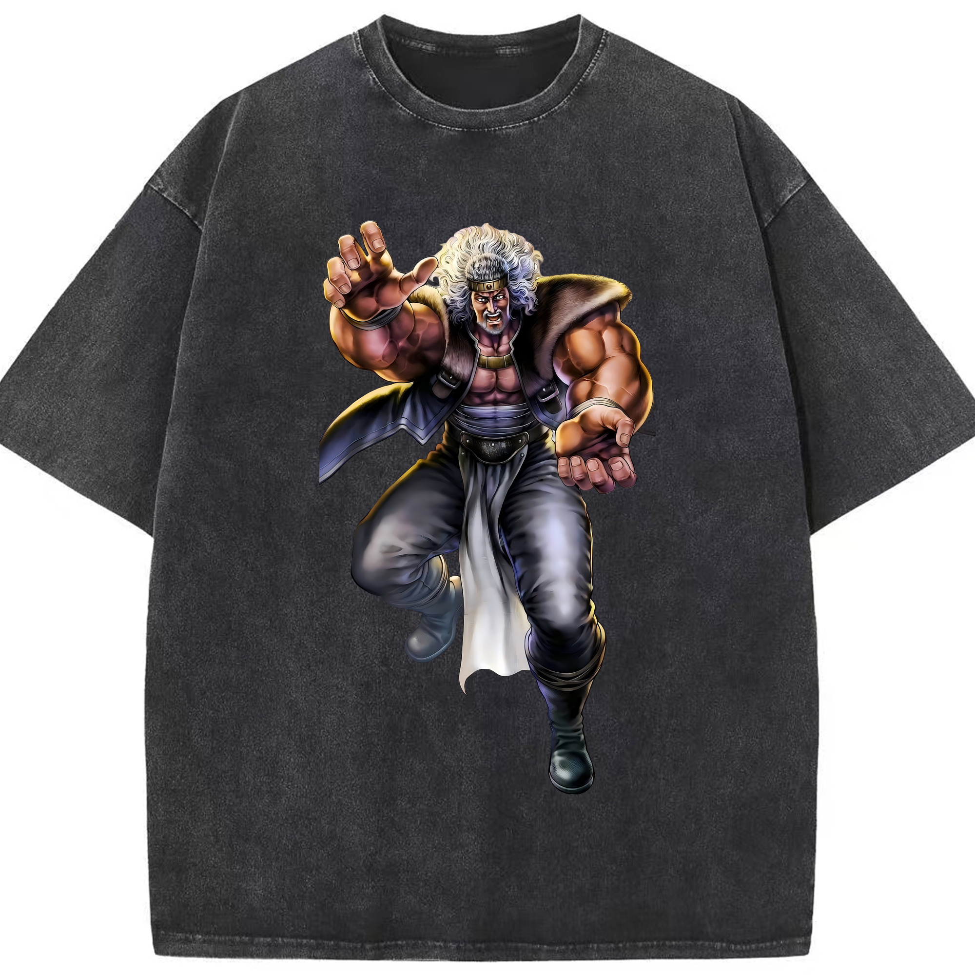 （画像用） 北斗の拳 Fist of the North Star 綿100% ヴィンテージ風 半袖Tシャツ（フロントプリント）