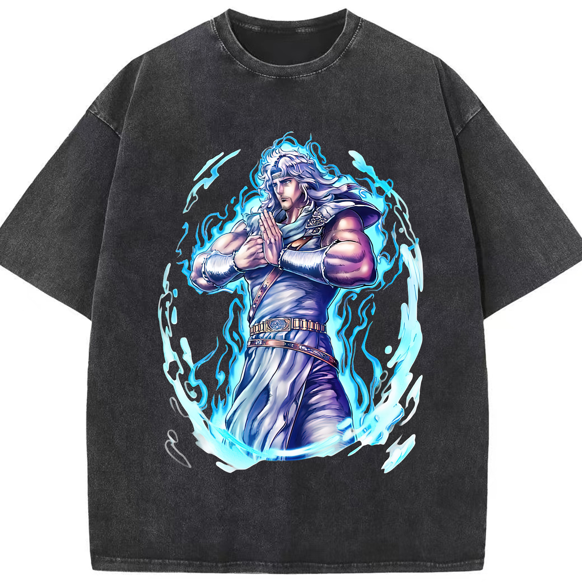 （画像用） 北斗の拳 Fist of the North Star 綿100% ヴィンテージ風 半袖Tシャツ（フロントプリント）