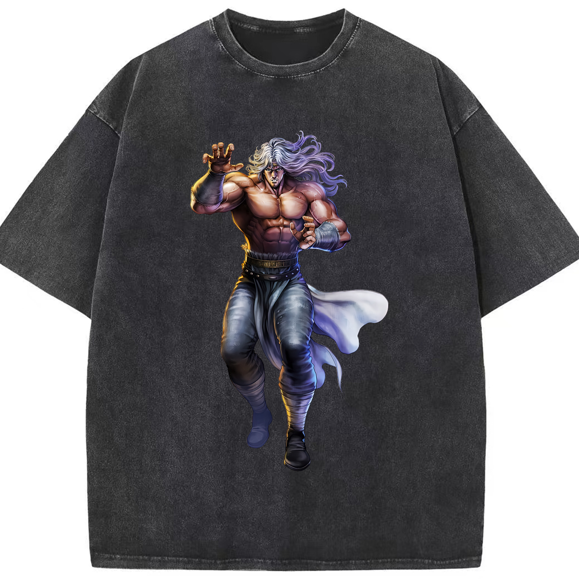 （画像用） 北斗の拳 Fist of the North Star 綿100% ヴィンテージ風 半袖Tシャツ（フロントプリント）