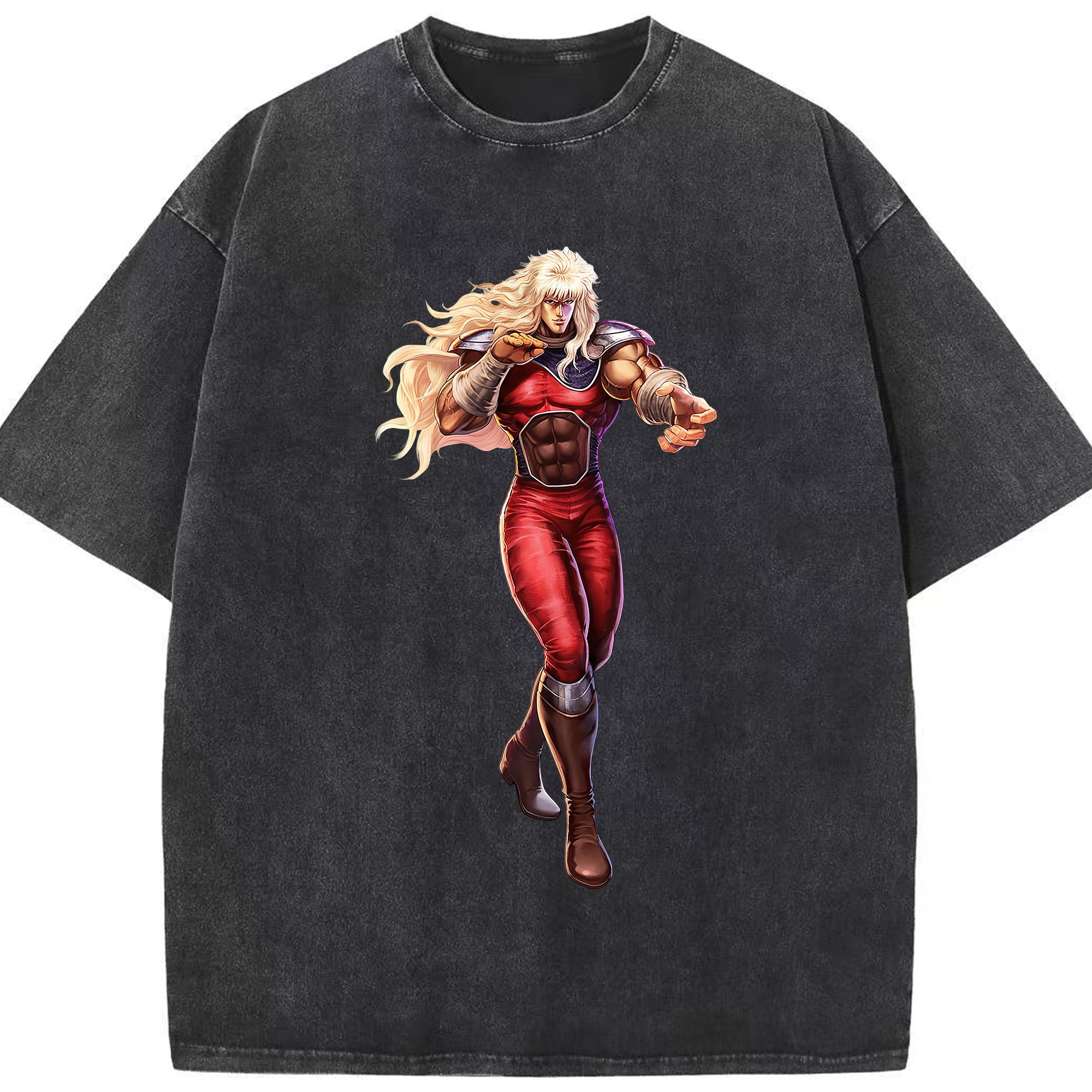 （画像用） 北斗の拳 Fist of the North Star 綿100% ヴィンテージ風 半袖Tシャツ（フロントプリント）