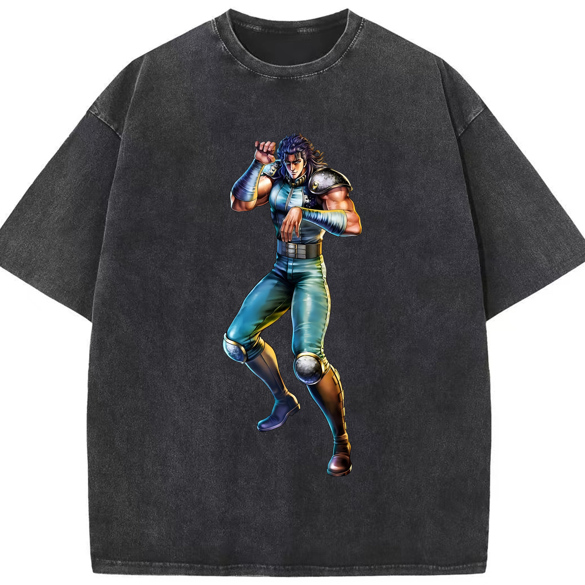 （画像用） 北斗の拳 Fist of the North Star 綿100% ヴィンテージ風 半袖Tシャツ（フロントプリント）