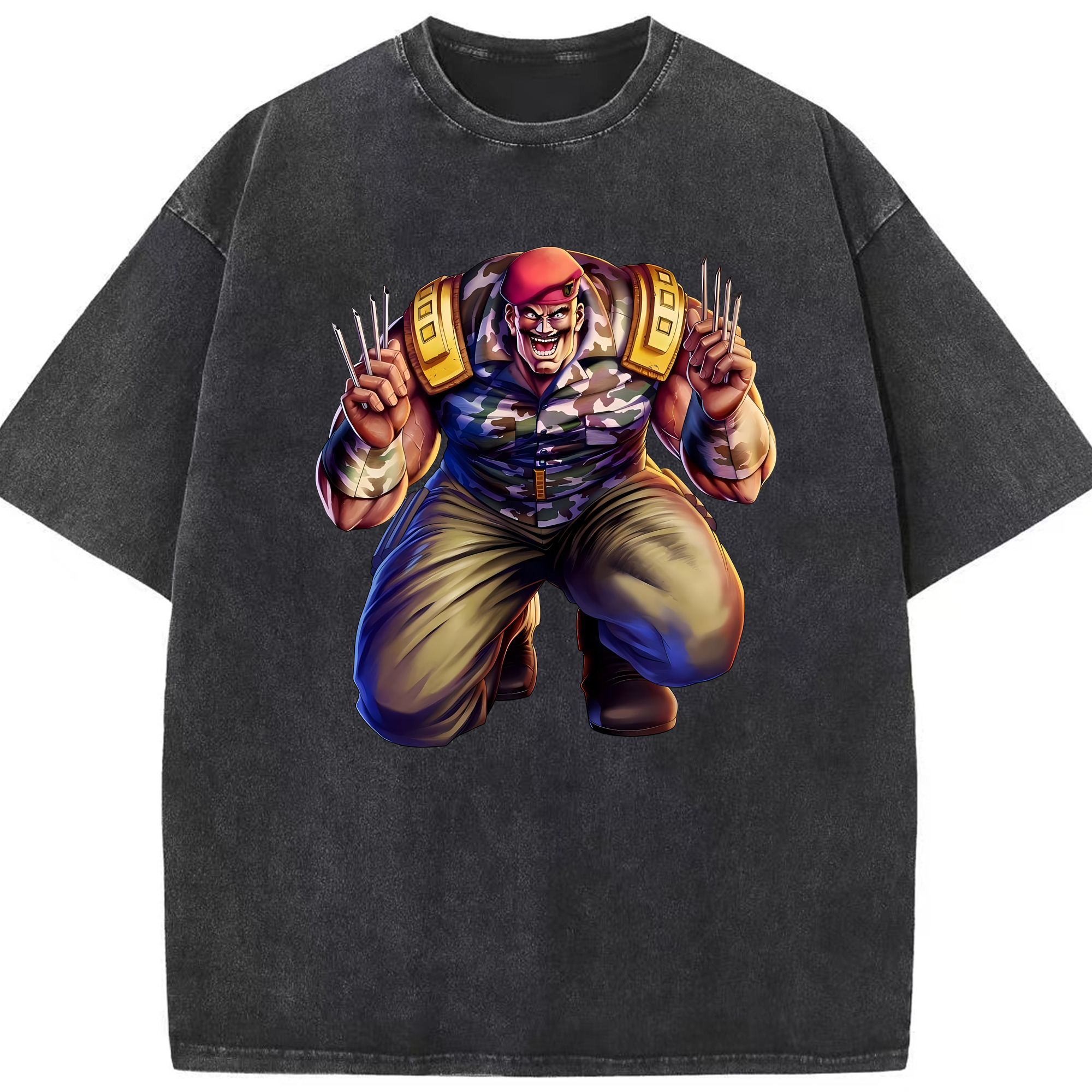 （画像用） 北斗の拳 Fist of the North Star 綿100% ヴィンテージ風 半袖Tシャツ（フロントプリント）