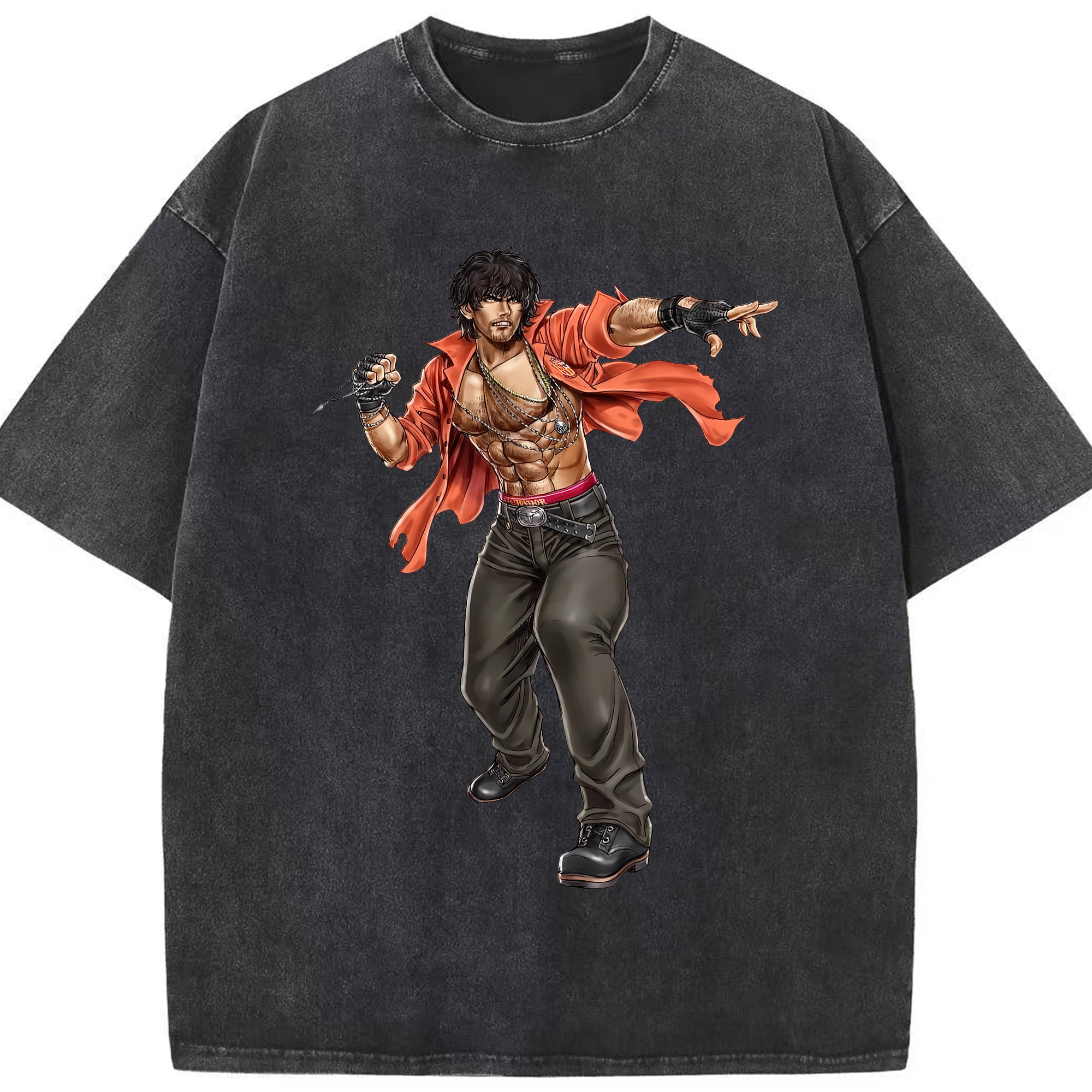 （画像用） 北斗の拳 Fist of the North Star 綿100% ヴィンテージ風 半袖Tシャツ（フロントプリント）