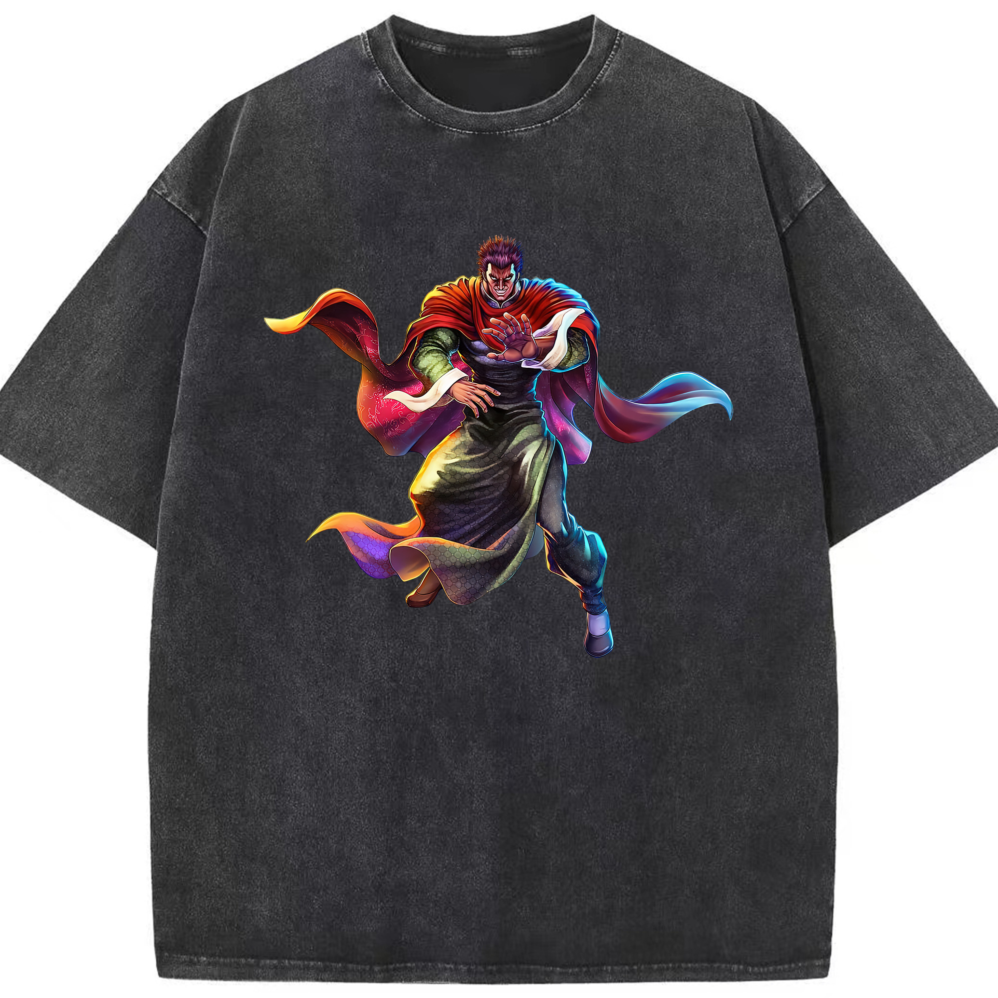 （画像用） 北斗の拳 Fist of the North Star 綿100% ヴィンテージ風 半袖Tシャツ（フロントプリント）