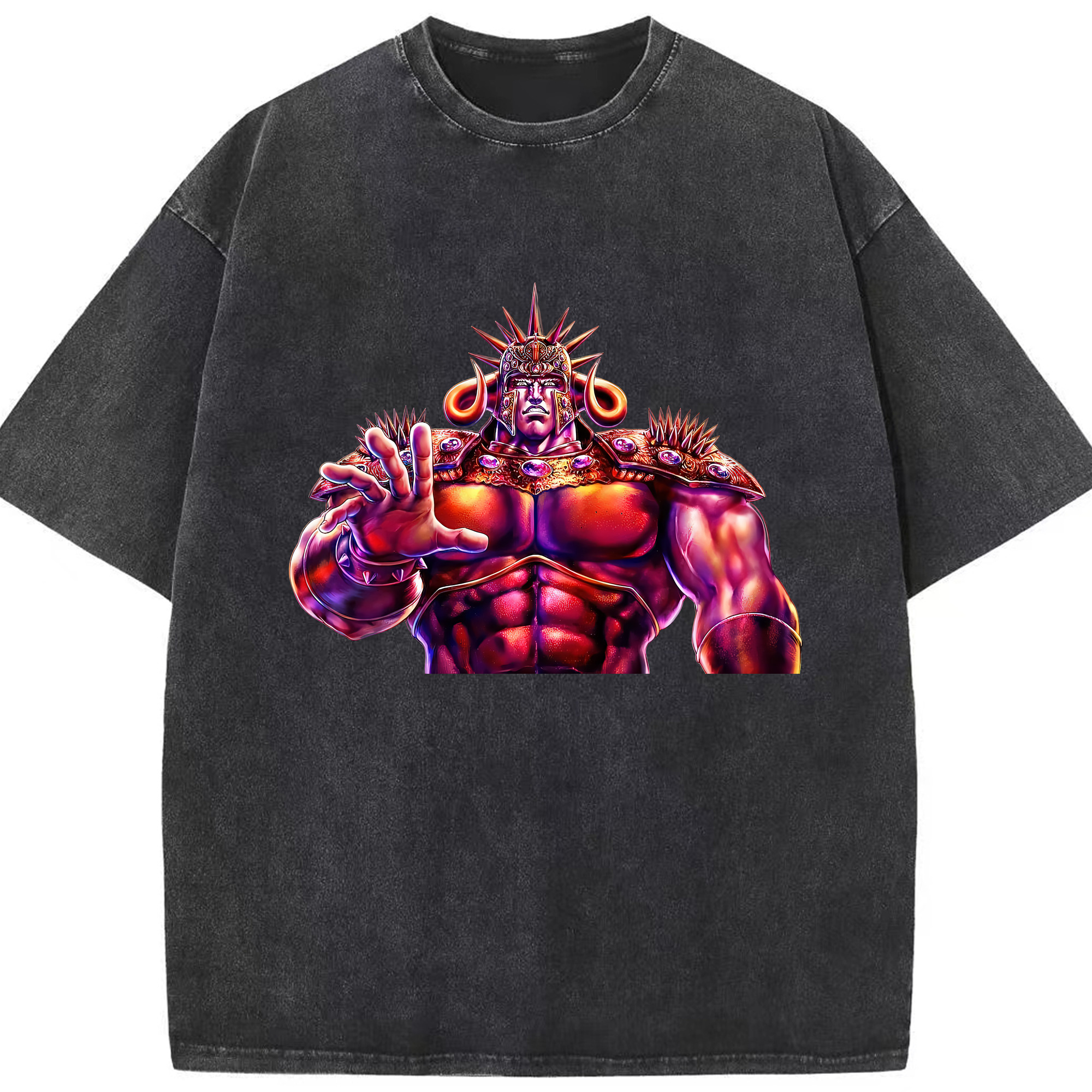 （画像用） 北斗の拳 Fist of the North Star 綿100% ヴィンテージ風 半袖Tシャツ（フロントプリント）