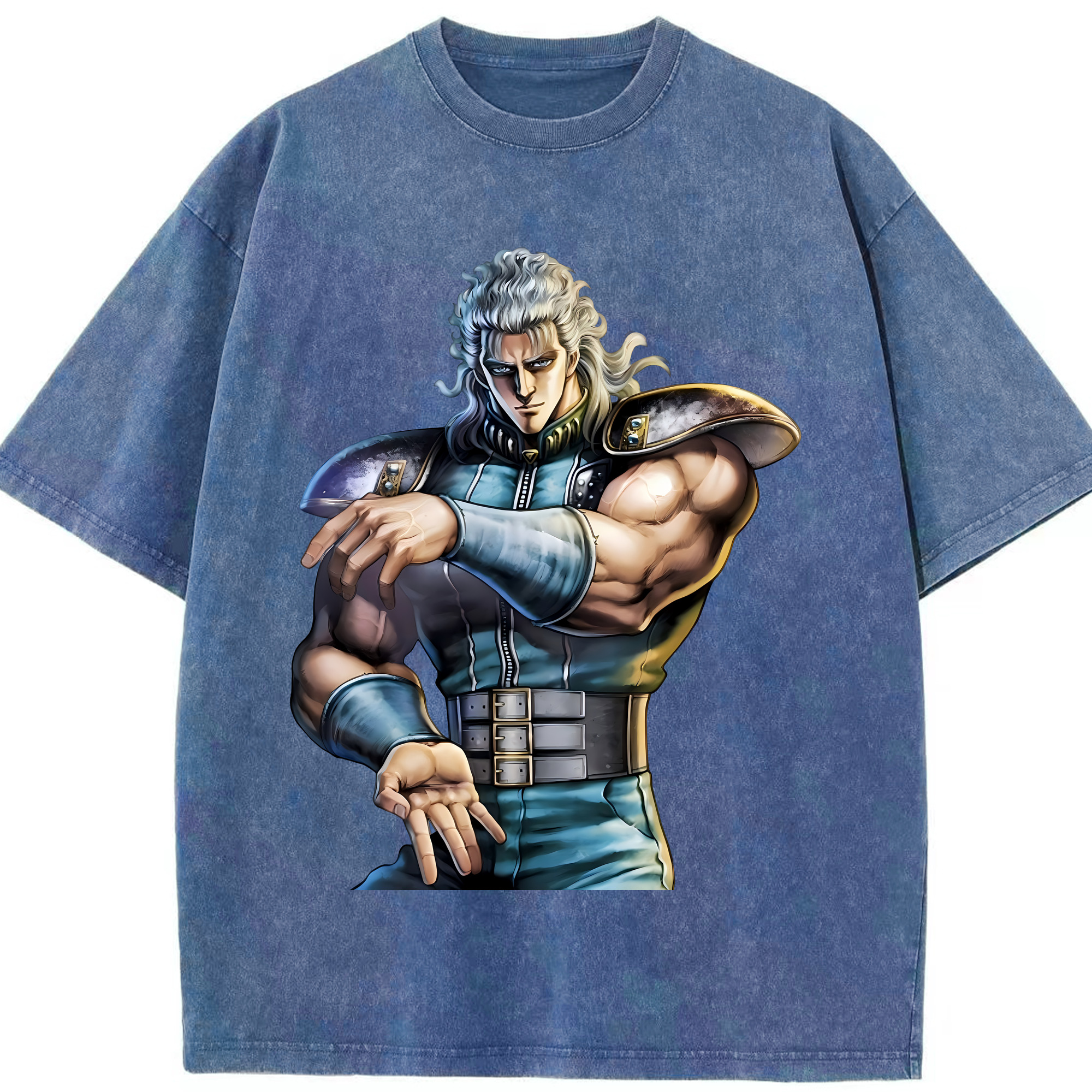 （画像用） 北斗の拳 Fist of the North Star 綿100% ヴィンテージ風 半袖Tシャツ（フロントプリント）