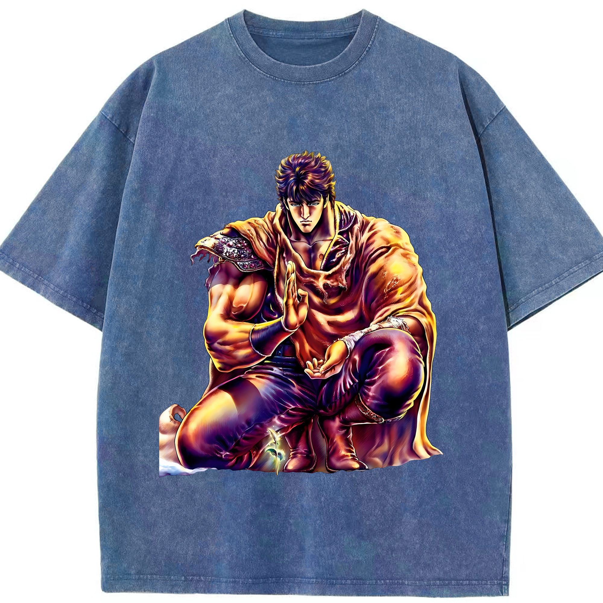 （画像用） 北斗の拳 Fist of the North Star 綿100% ヴィンテージ風 半袖Tシャツ（フロントプリント）