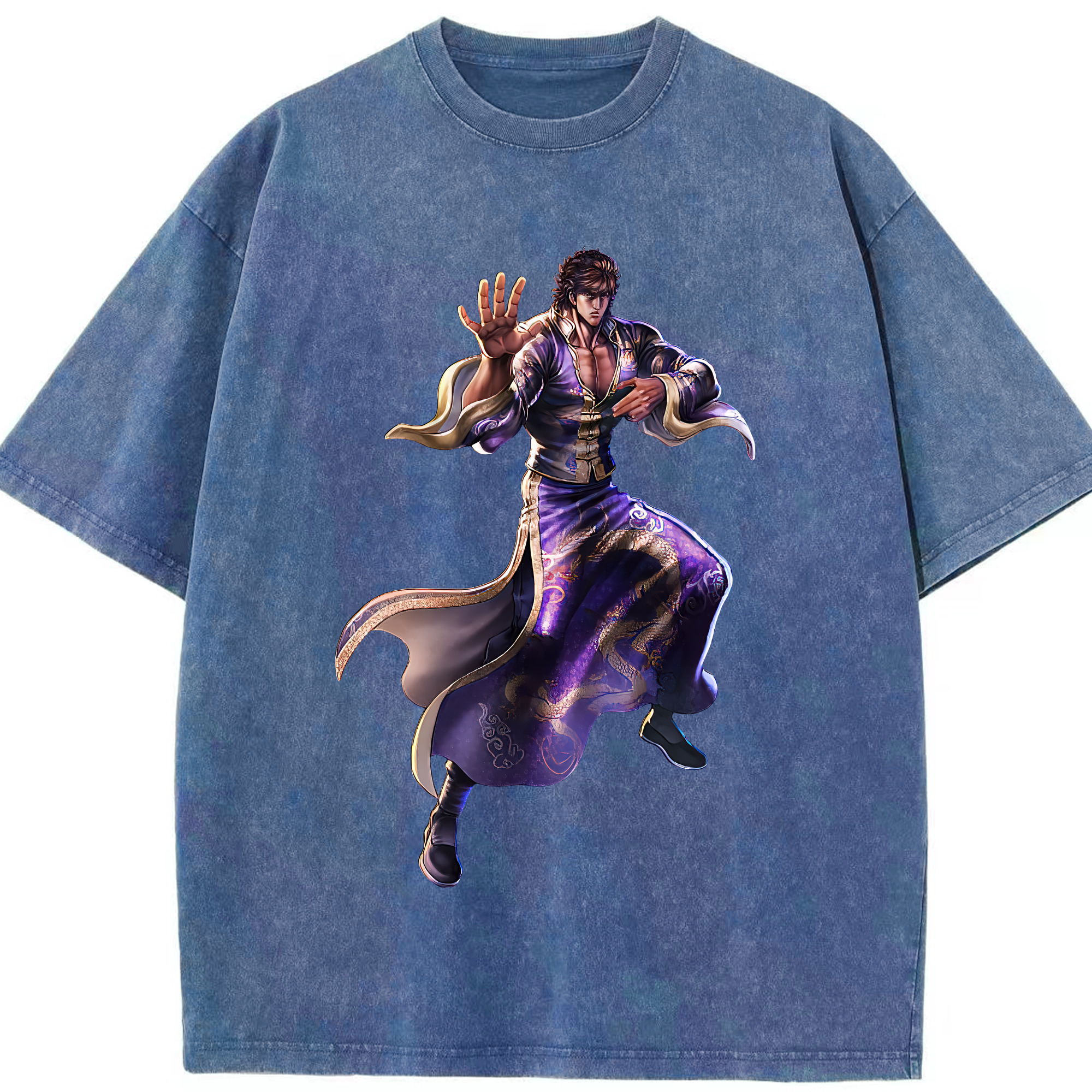 （画像用） 北斗の拳 Fist of the North Star 綿100% ヴィンテージ風 半袖Tシャツ（フロントプリント）
