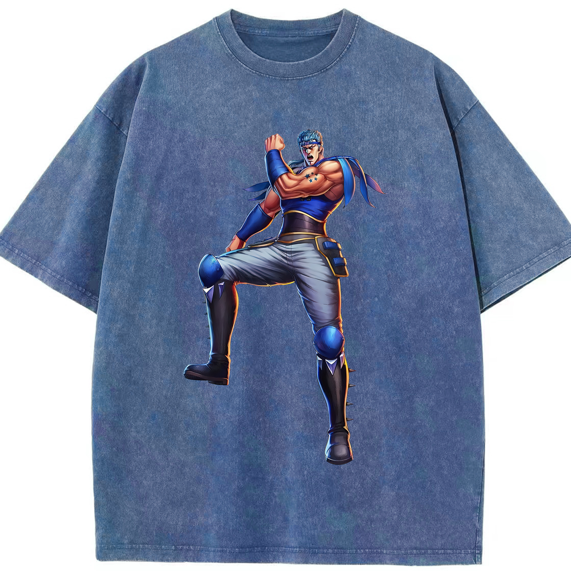 （画像用） 北斗の拳 Fist of the North Star 綿100% ヴィンテージ風 半袖Tシャツ（フロントプリント）