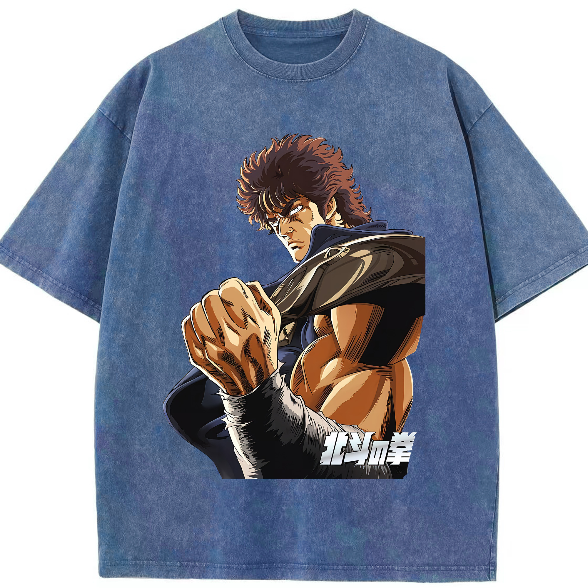 （画像用） 北斗の拳 Fist of the North Star 綿100% ヴィンテージ風 半袖Tシャツ（フロントプリント）