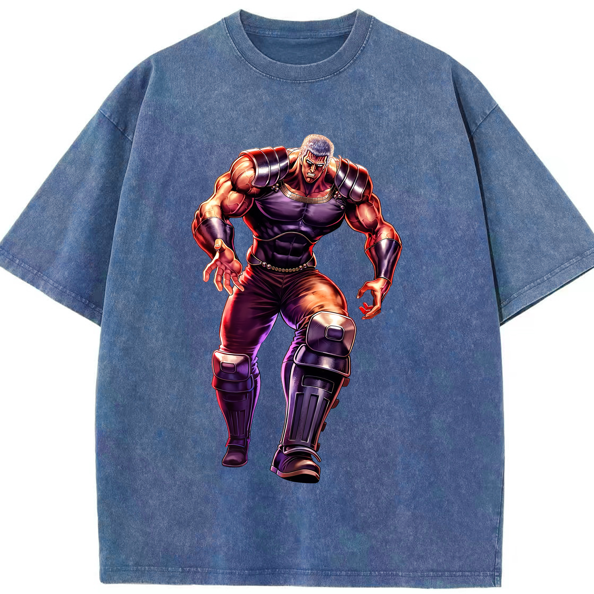 （画像用） 北斗の拳 Fist of the North Star 綿100% ヴィンテージ風 半袖Tシャツ（フロントプリント）