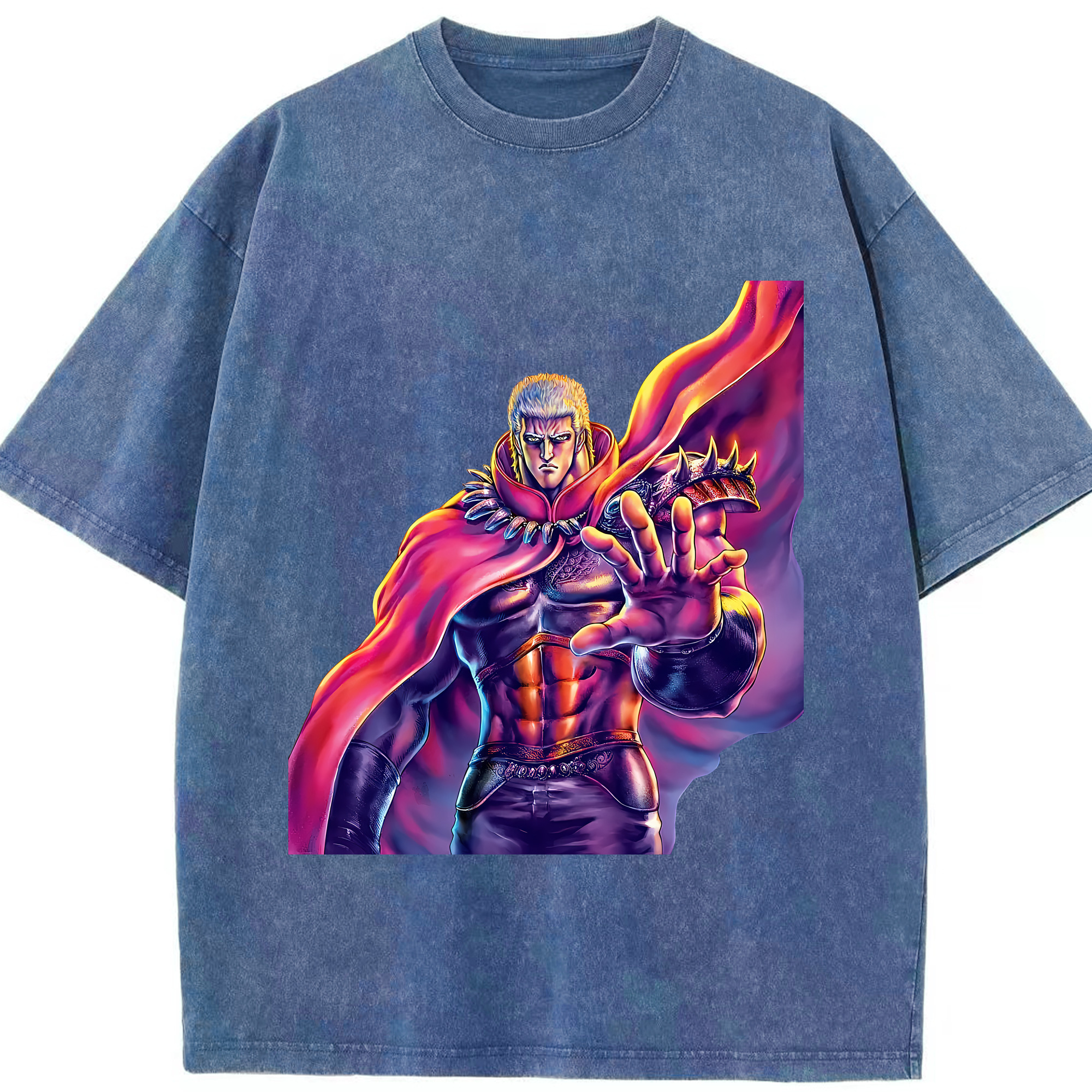 （画像用） 北斗の拳 Fist of the North Star 綿100% ヴィンテージ風 半袖Tシャツ（フロントプリント）