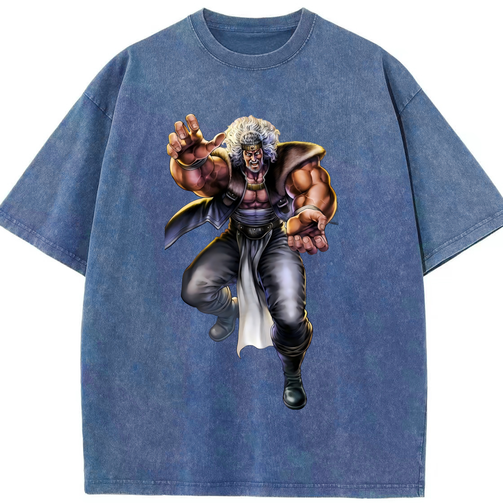 （画像用） 北斗の拳 Fist of the North Star 綿100% ヴィンテージ風 半袖Tシャツ（フロントプリント）