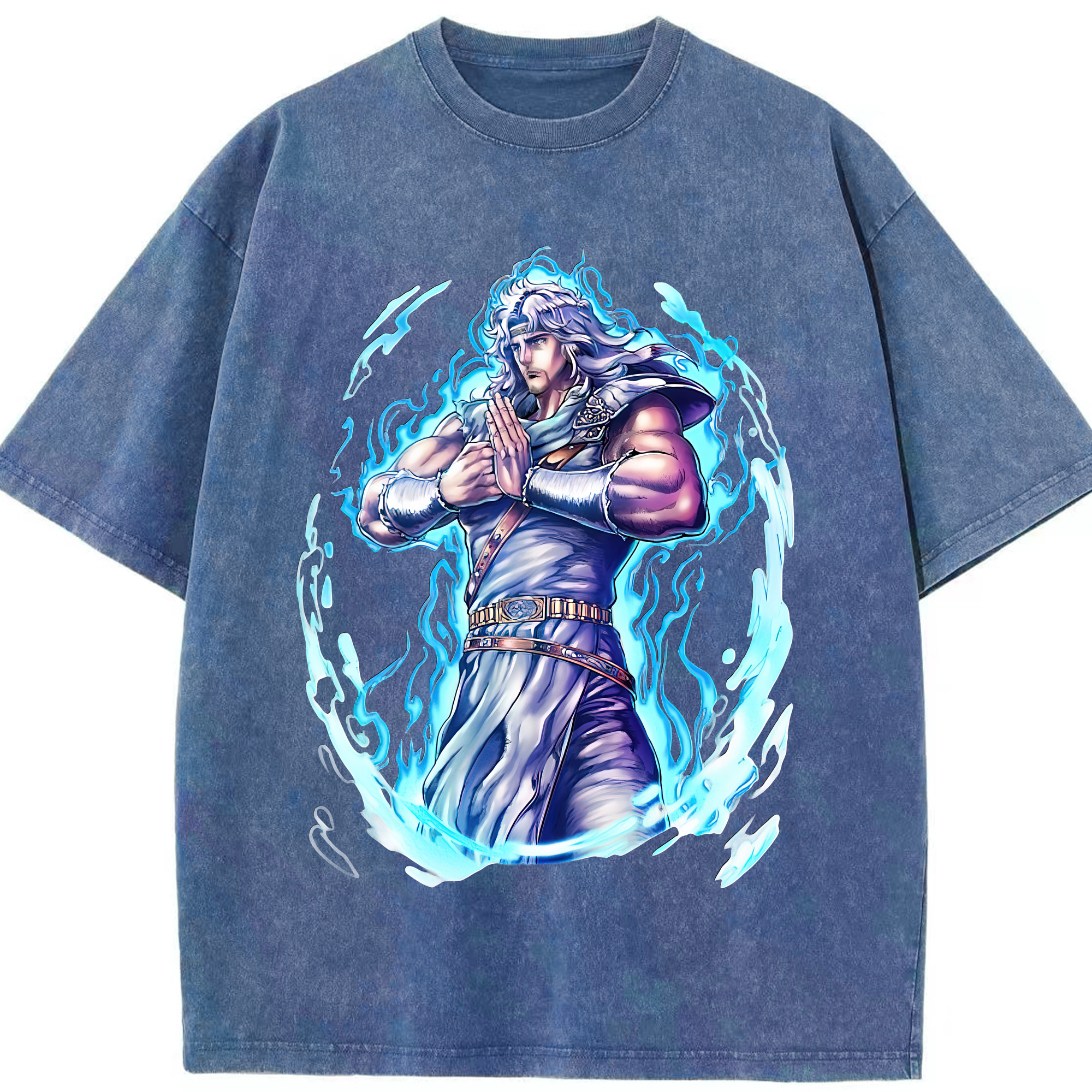 （画像用） 北斗の拳 Fist of the North Star 綿100% ヴィンテージ風 半袖Tシャツ（フロントプリント）