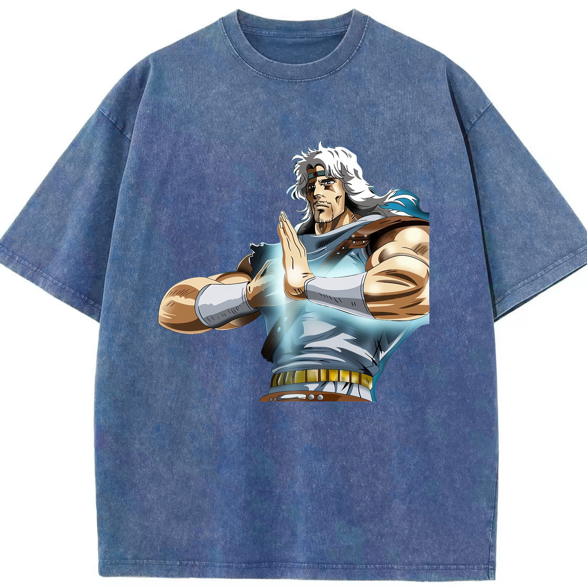 （画像用） 北斗の拳 Fist of the North Star 綿100% ヴィンテージ風 半袖Tシャツ（フロントプリント）