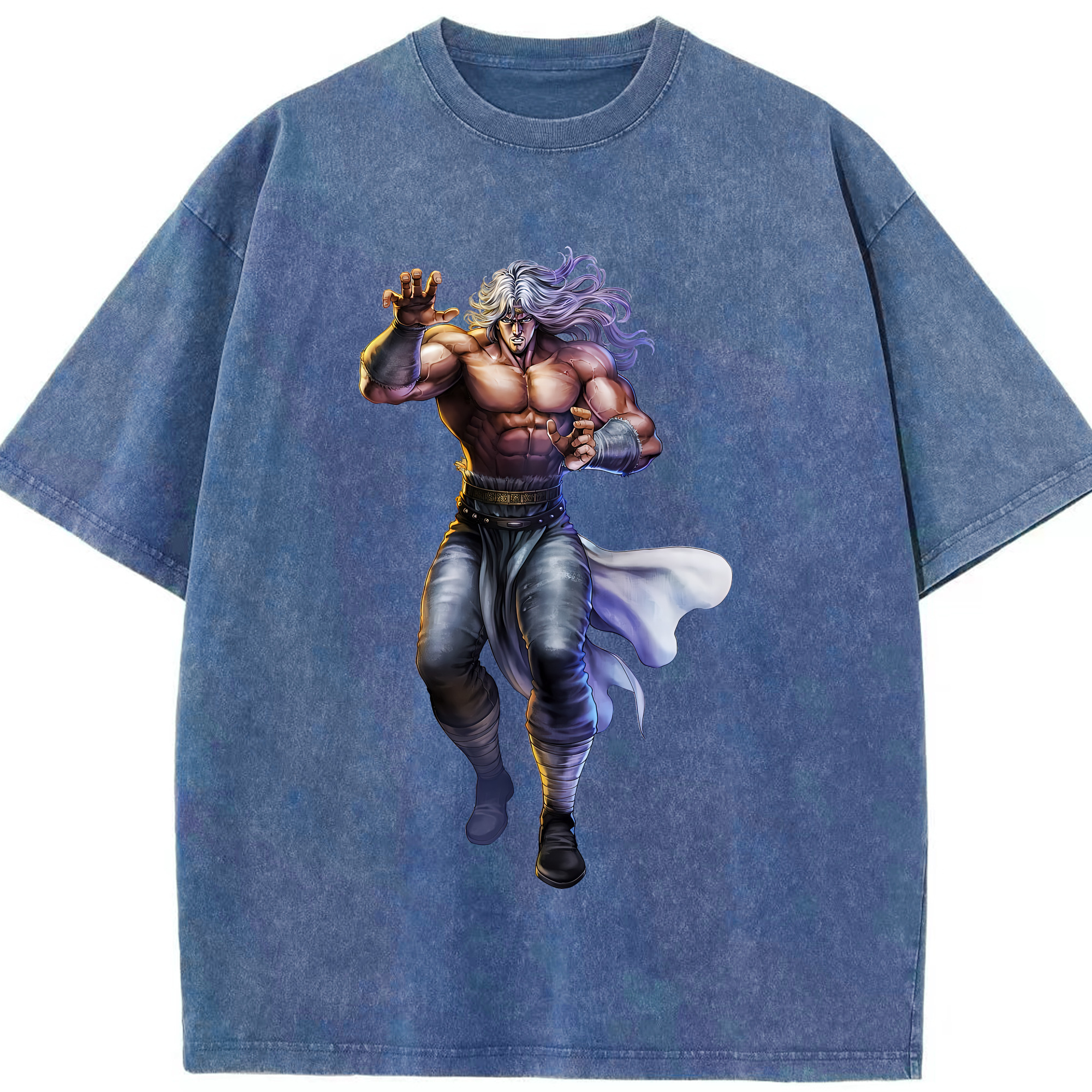 （画像用） 北斗の拳 Fist of the North Star 綿100% ヴィンテージ風 半袖Tシャツ（フロントプリント）