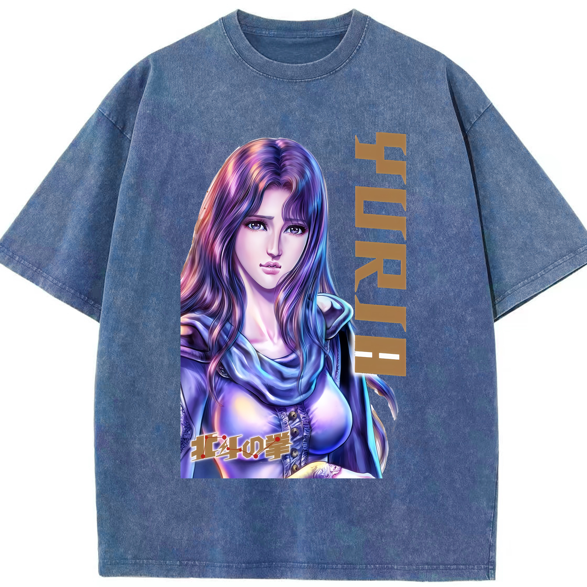 （画像用） 北斗の拳 Fist of the North Star 綿100% ヴィンテージ風 半袖Tシャツ（フロントプリント）