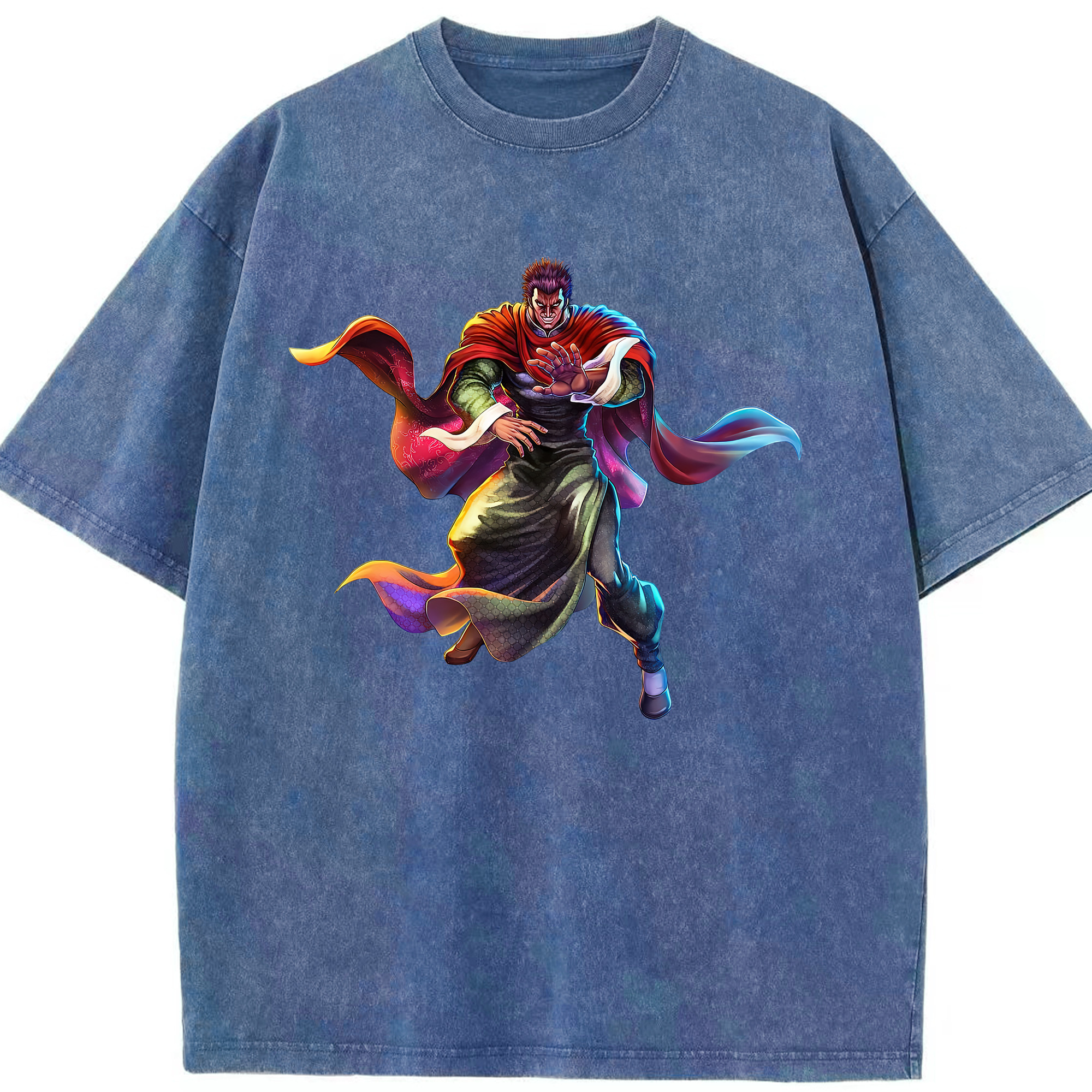 （画像用） 北斗の拳 Fist of the North Star 綿100% ヴィンテージ風 半袖Tシャツ（フロントプリント）