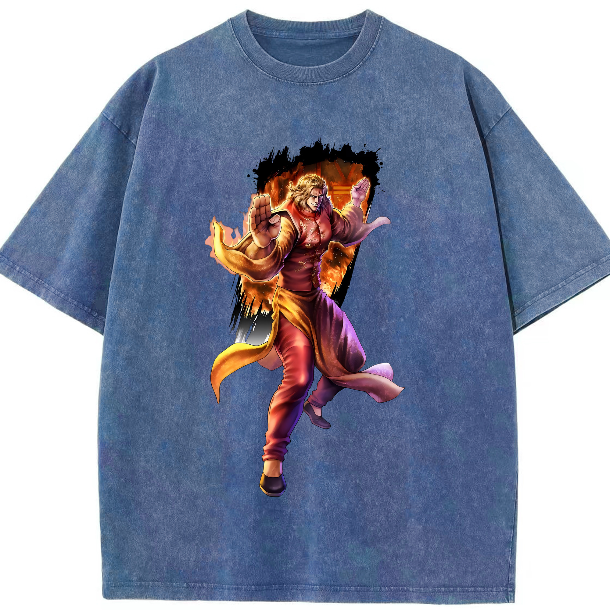 （画像用） 北斗の拳 Fist of the North Star 綿100% ヴィンテージ風 半袖Tシャツ（フロントプリント）