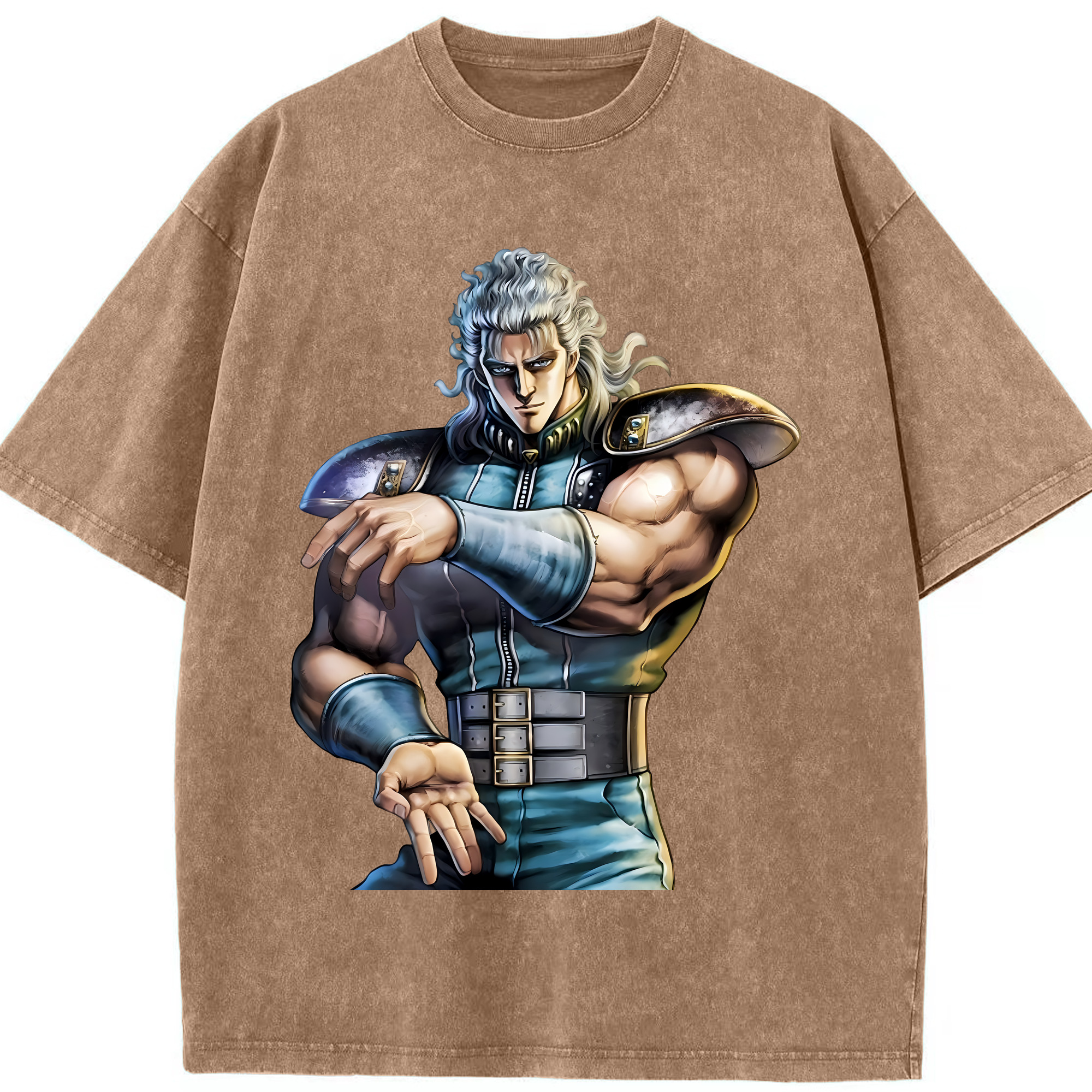 （画像用） 北斗の拳 Fist of the North Star 綿100% ヴィンテージ風 半袖Tシャツ（フロントプリント）