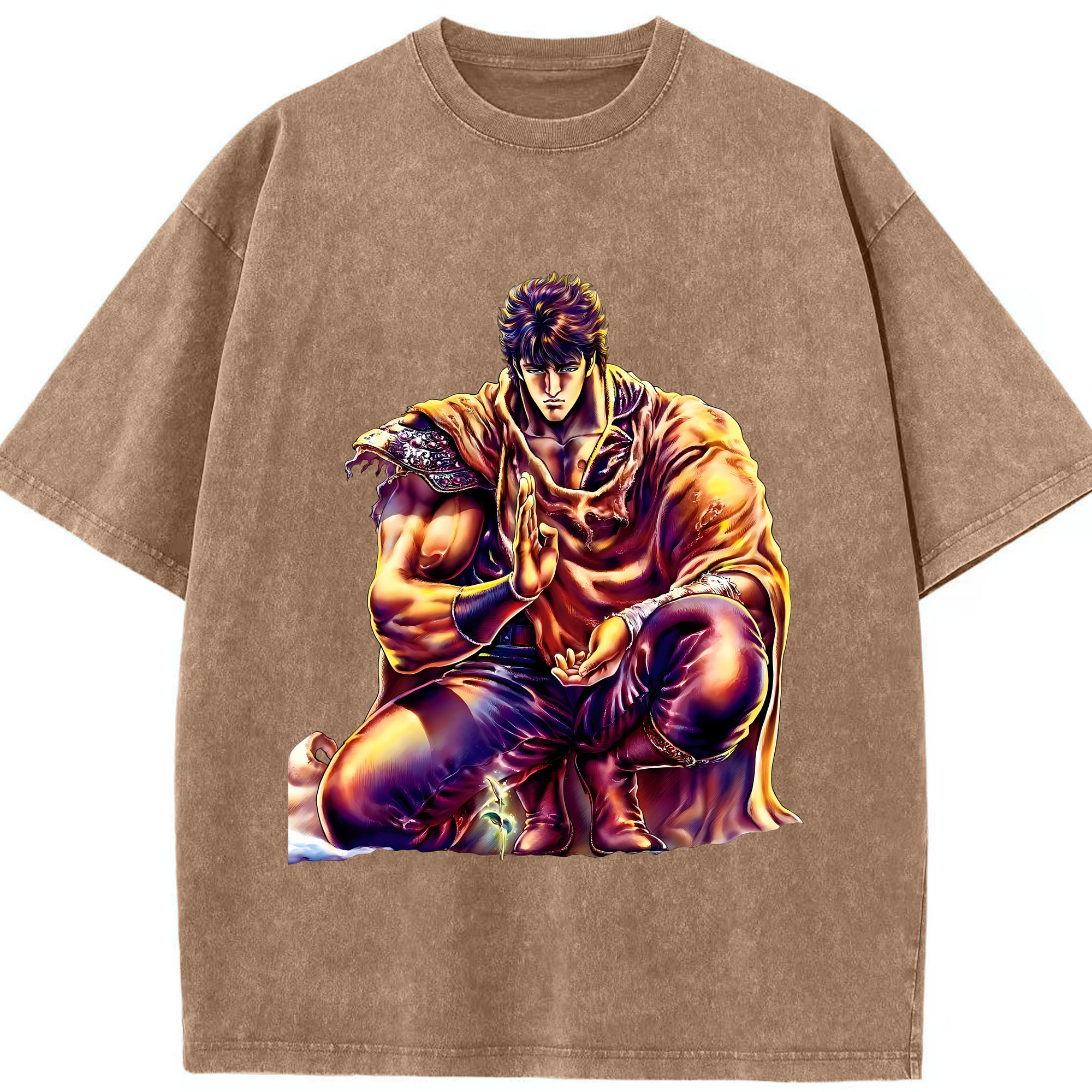 （画像用） 北斗の拳 Fist of the North Star 綿100% ヴィンテージ風 半袖Tシャツ（フロントプリント）