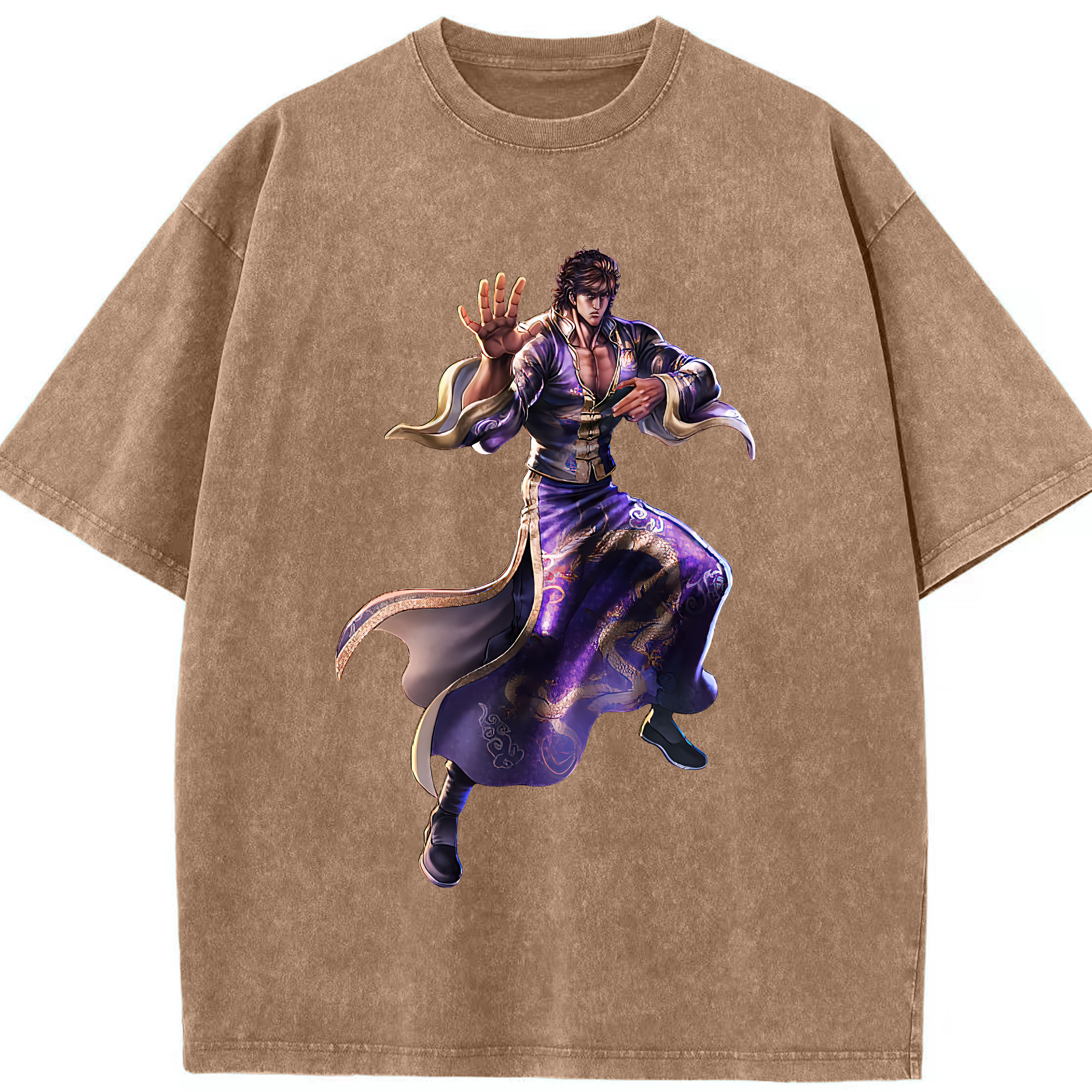 （画像用） 北斗の拳 Fist of the North Star 綿100% ヴィンテージ風 半袖Tシャツ（フロントプリント）