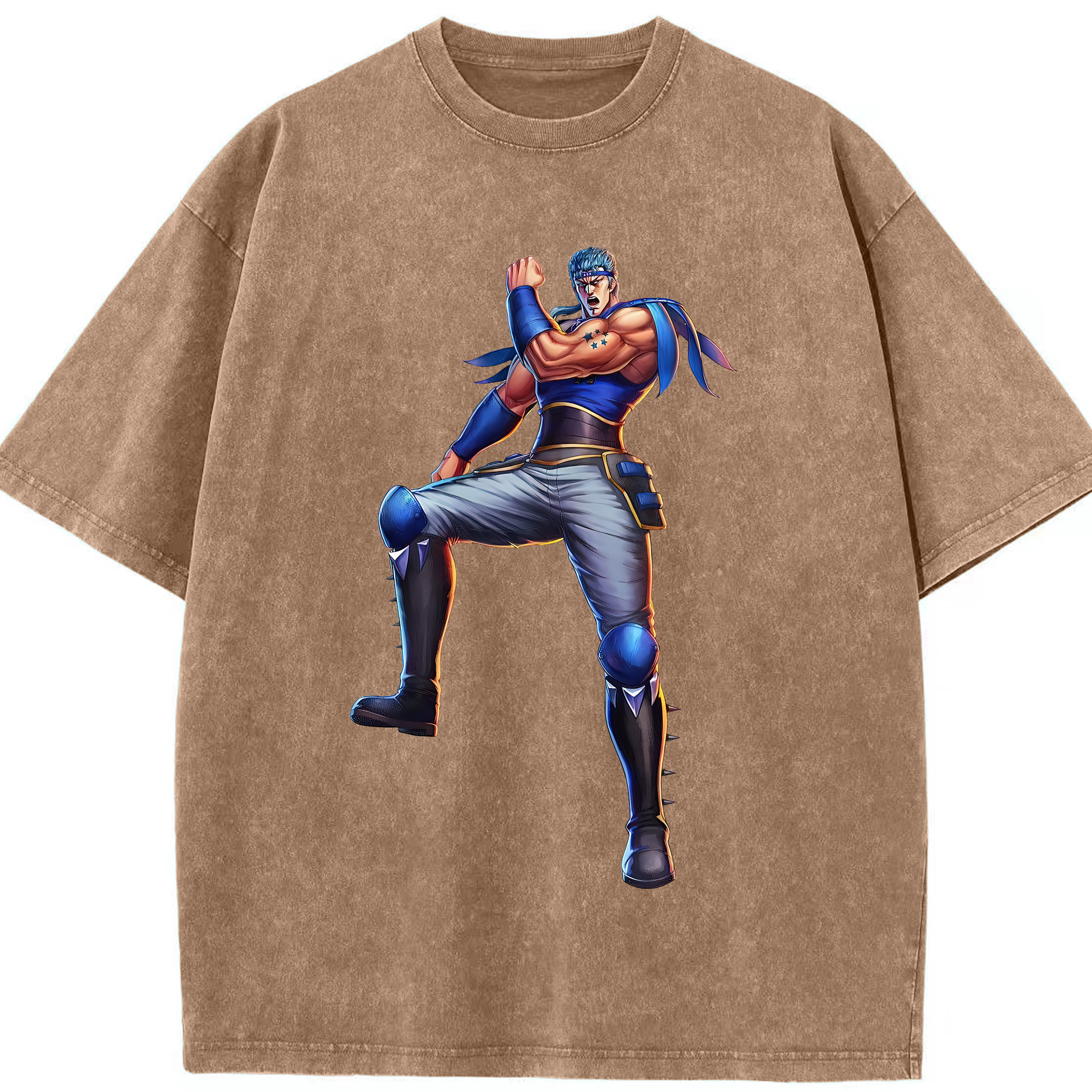 （画像用） 北斗の拳 Fist of the North Star 綿100% ヴィンテージ風 半袖Tシャツ（フロントプリント）