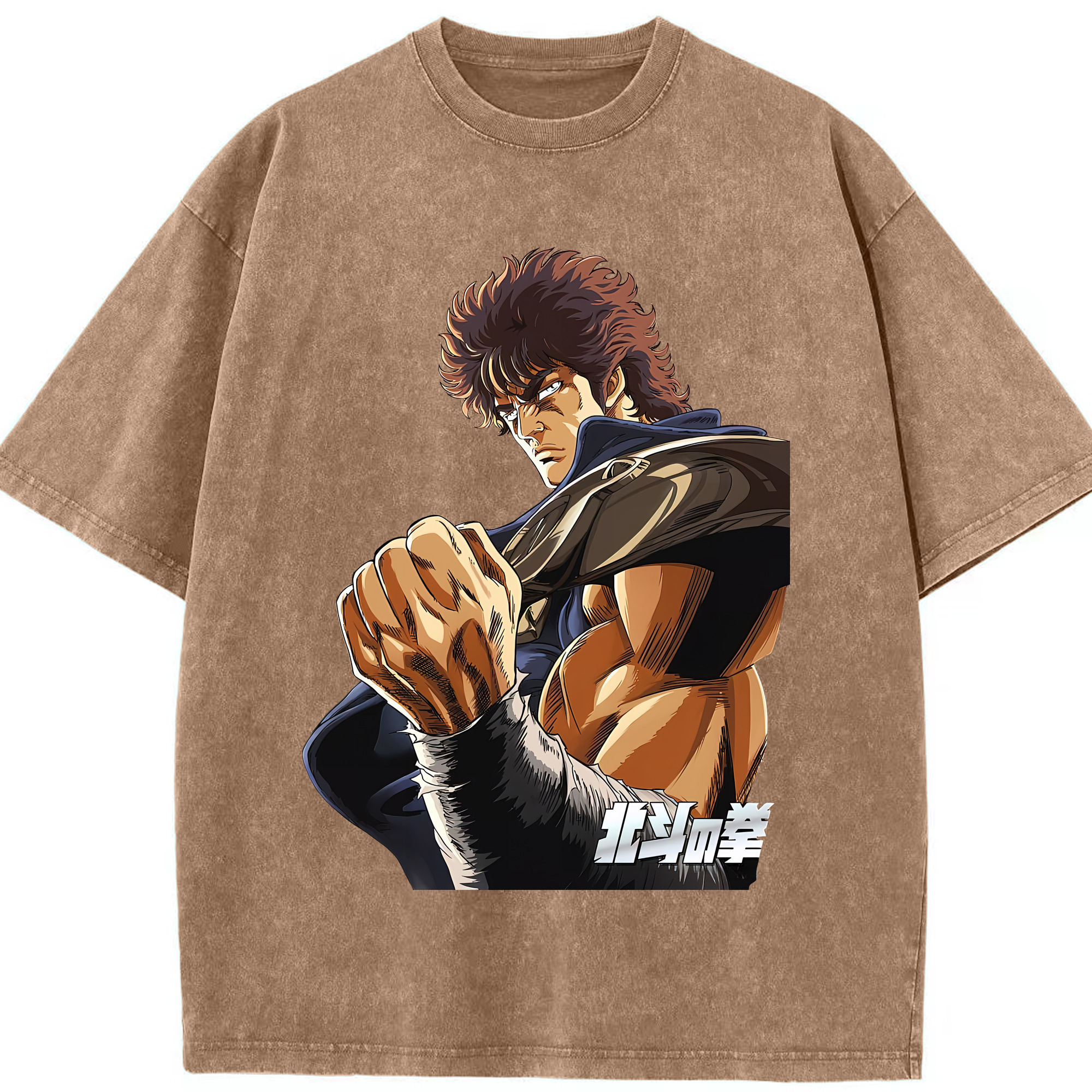 （画像用） 北斗の拳 Fist of the North Star 綿100% ヴィンテージ風 半袖Tシャツ（フロントプリント）