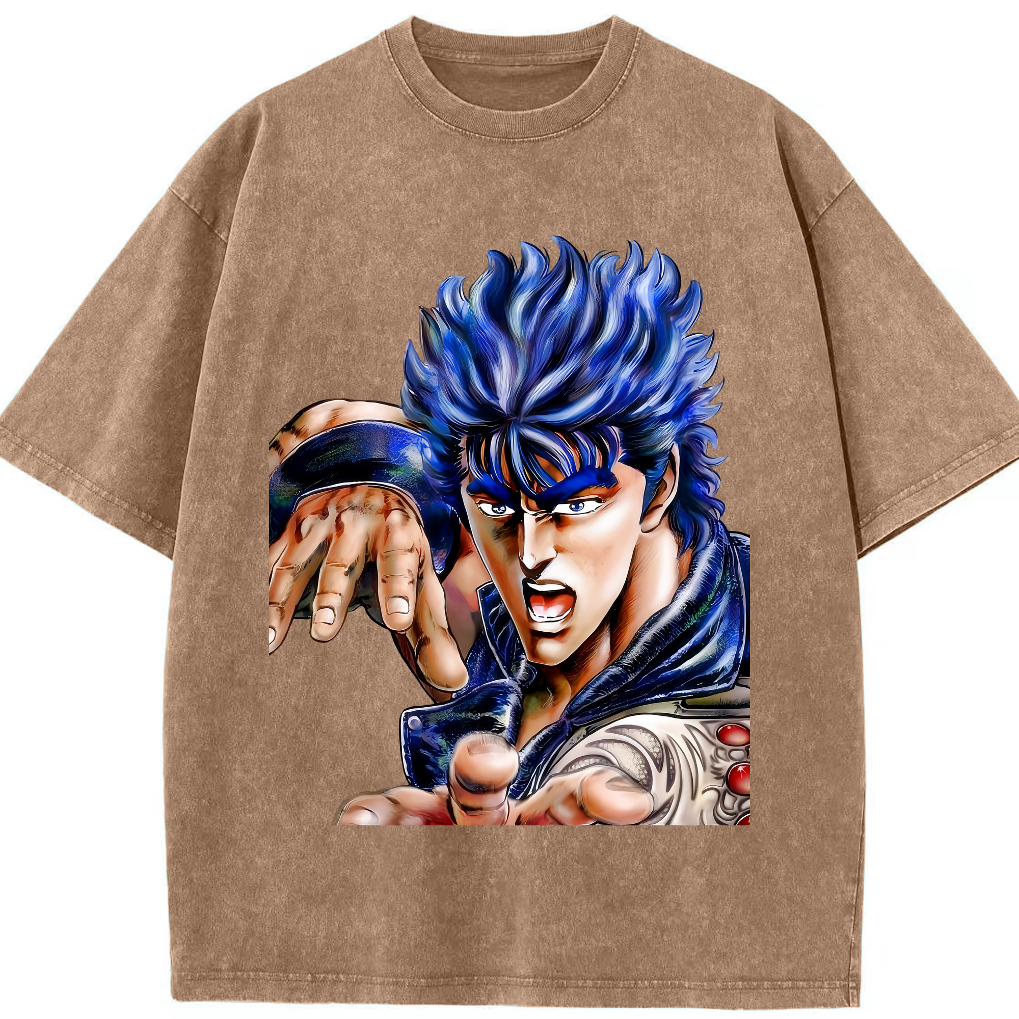 （画像用） 北斗の拳 Fist of the North Star 綿100% ヴィンテージ風 半袖Tシャツ（フロントプリント）
