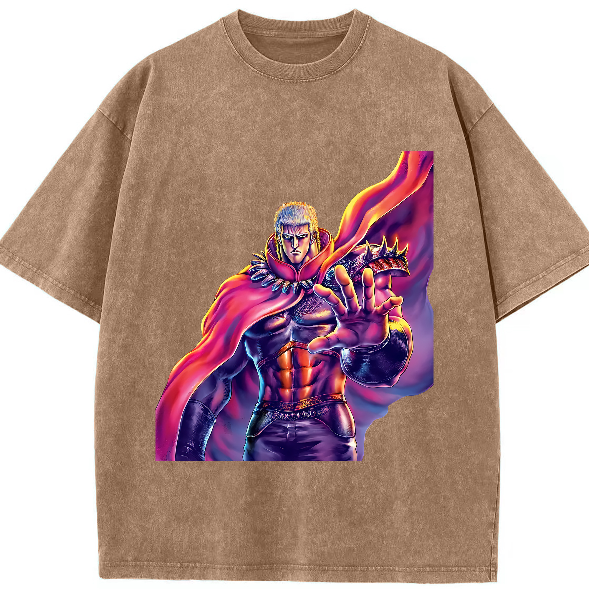 （画像用） 北斗の拳 Fist of the North Star 綿100% ヴィンテージ風 半袖Tシャツ（フロントプリント）
