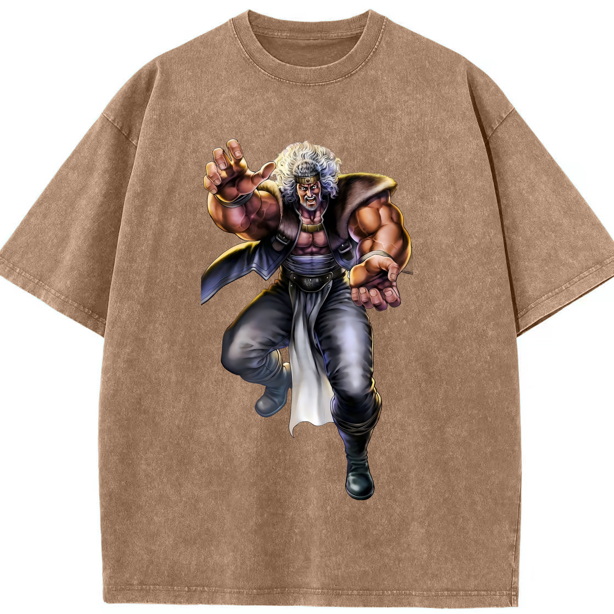 （画像用） 北斗の拳 Fist of the North Star 綿100% ヴィンテージ風 半袖Tシャツ（フロントプリント）