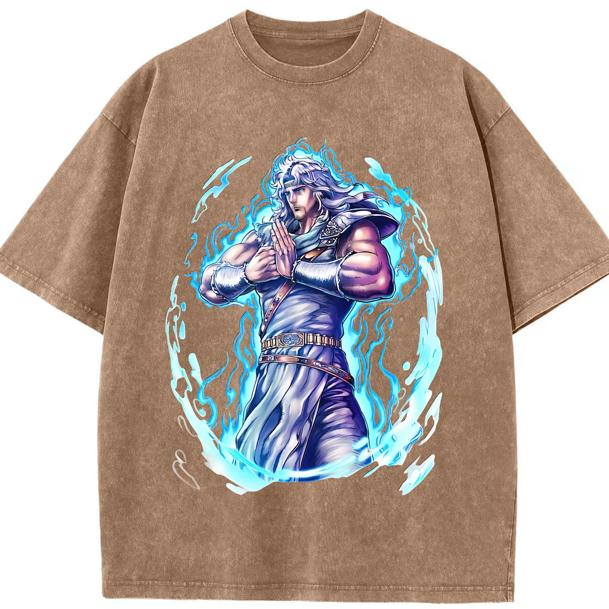 （画像用） 北斗の拳 Fist of the North Star 綿100% ヴィンテージ風 半袖Tシャツ（フロントプリント）