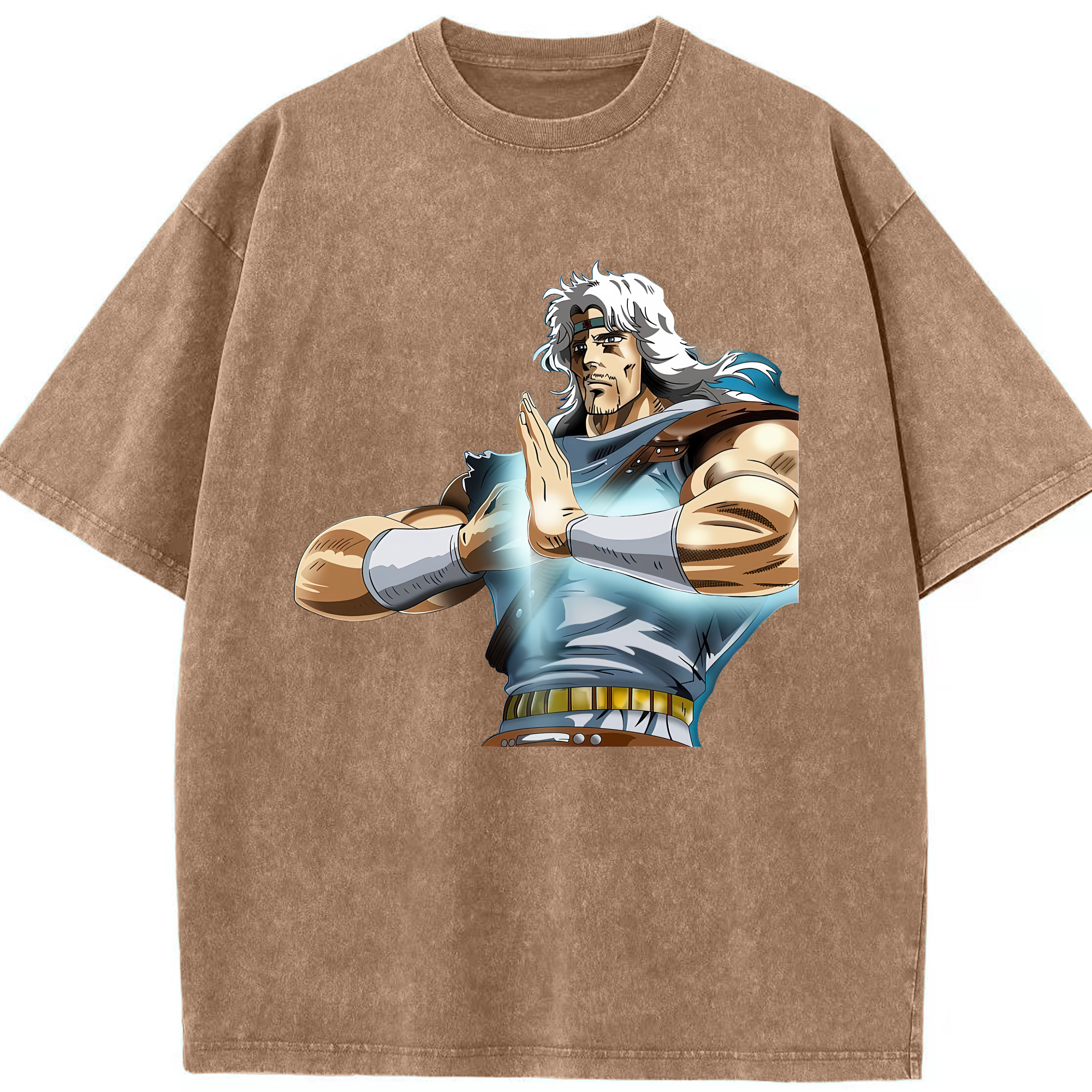 （画像用） 北斗の拳 Fist of the North Star 綿100% ヴィンテージ風 半袖Tシャツ（フロントプリント）